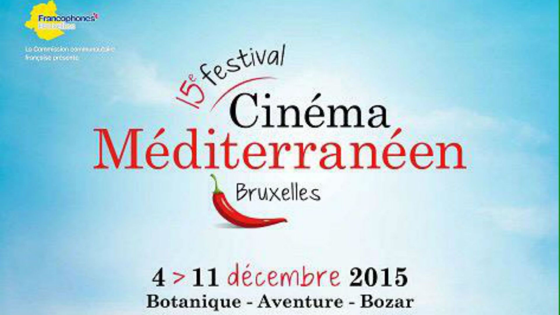 Plus de 70 films à l'affiche du 15ème Festival Cinéma Méditerranéen de Bruxelles