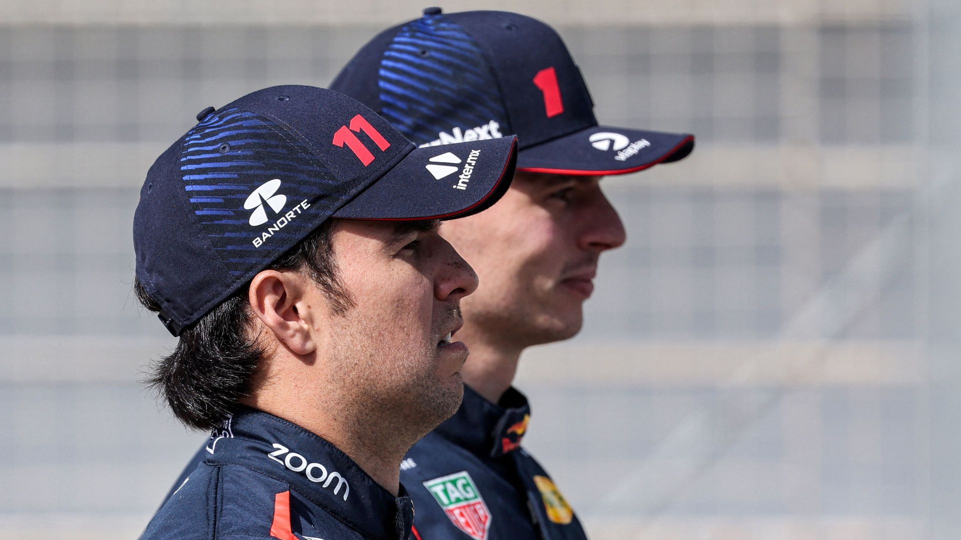 Sergio Perez et Max Verstappen, pilotes Red Bull.