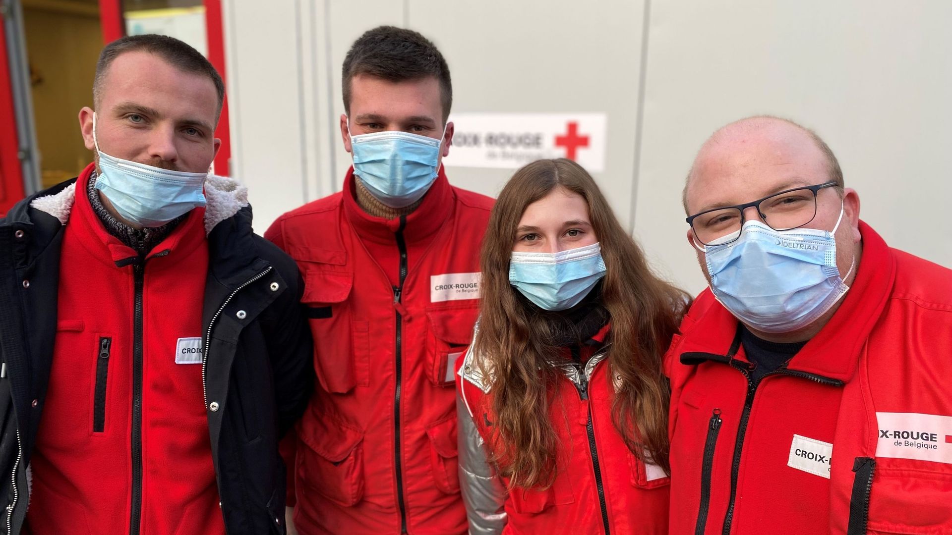 Une partie de l’équipe des permanents de la Croix Rouge à Trooz.