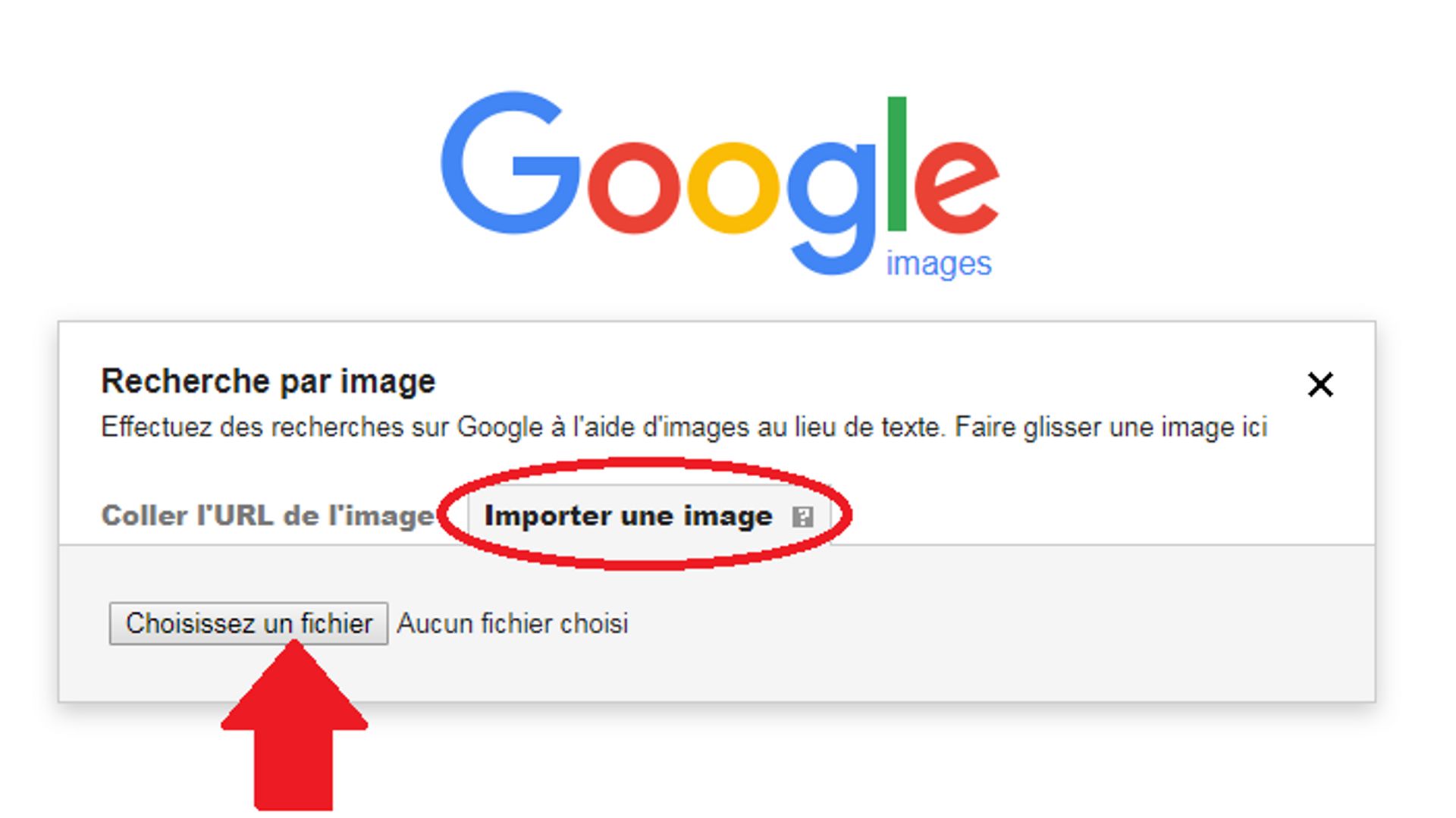 Choisir "importer une image"pour utiliser une image sauvée sur le disque dur.