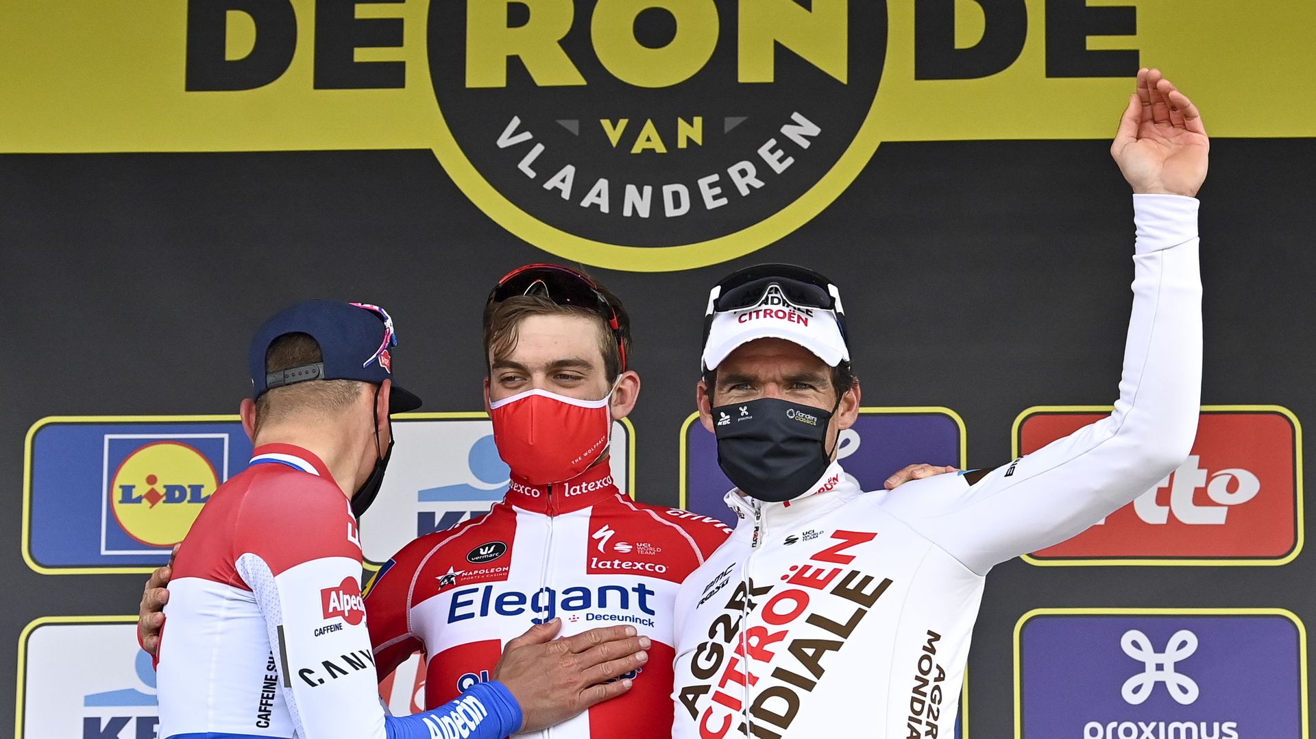 Le podium du Tour des Flandres 2021