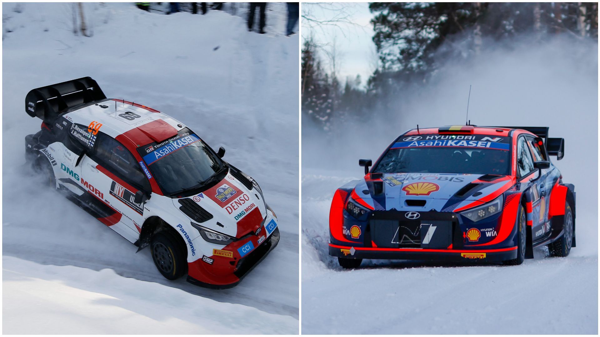 WRC Suède : Kalle Rovanpera (Toyota) et Thierry Neuville (Hyundai)