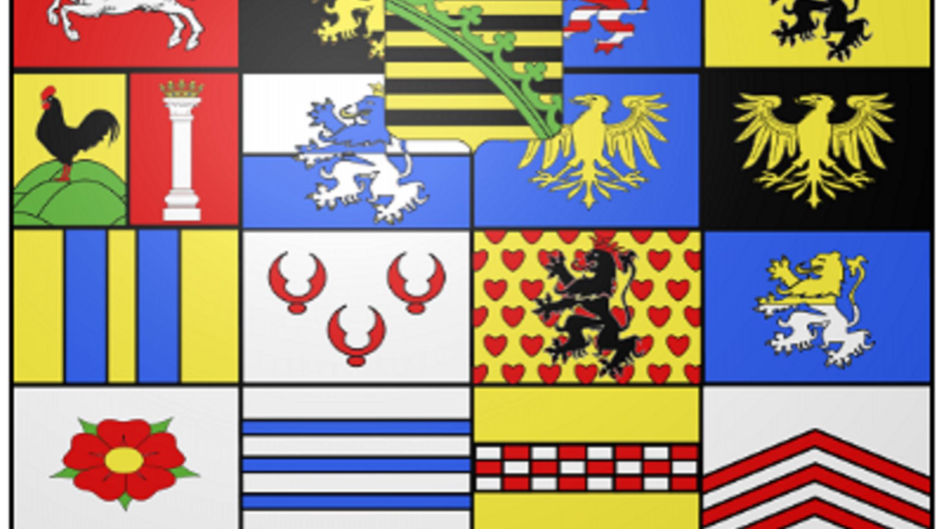 Les armoiries de la maison de Saxe-Cobourg et Gotha.