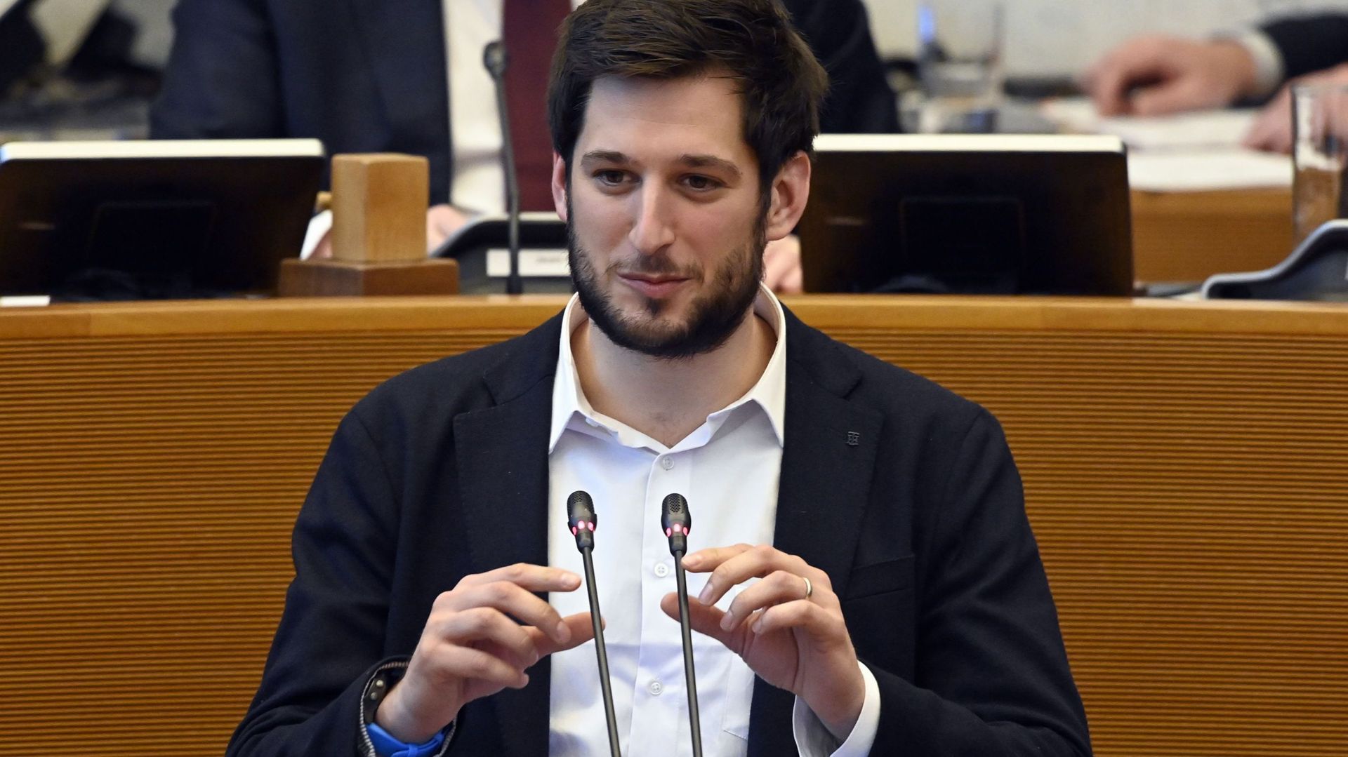 Adrien Dolimont au Parlement wallon le 19 janvier (illustration)