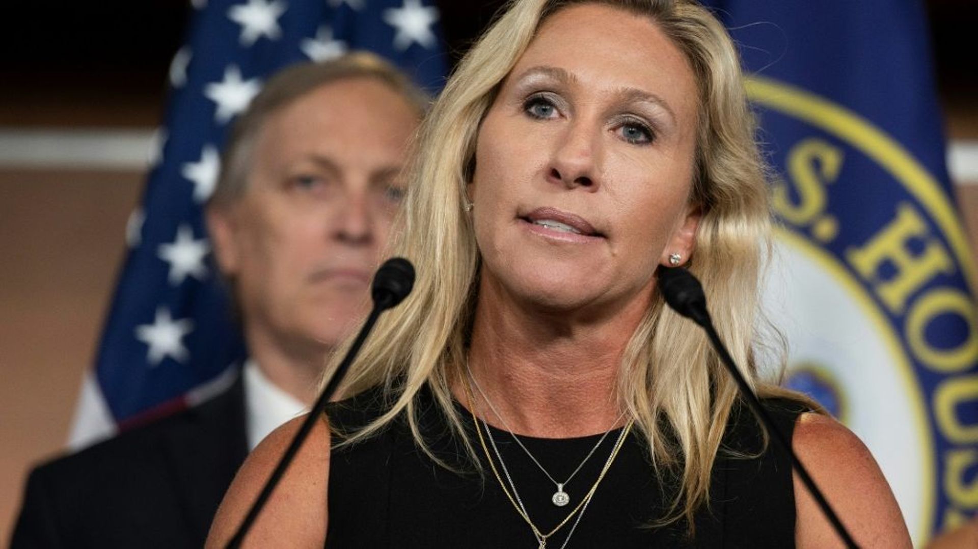 L’élue républicaine Marjorie Taylor Greene à Washington, le 15 juin 2021