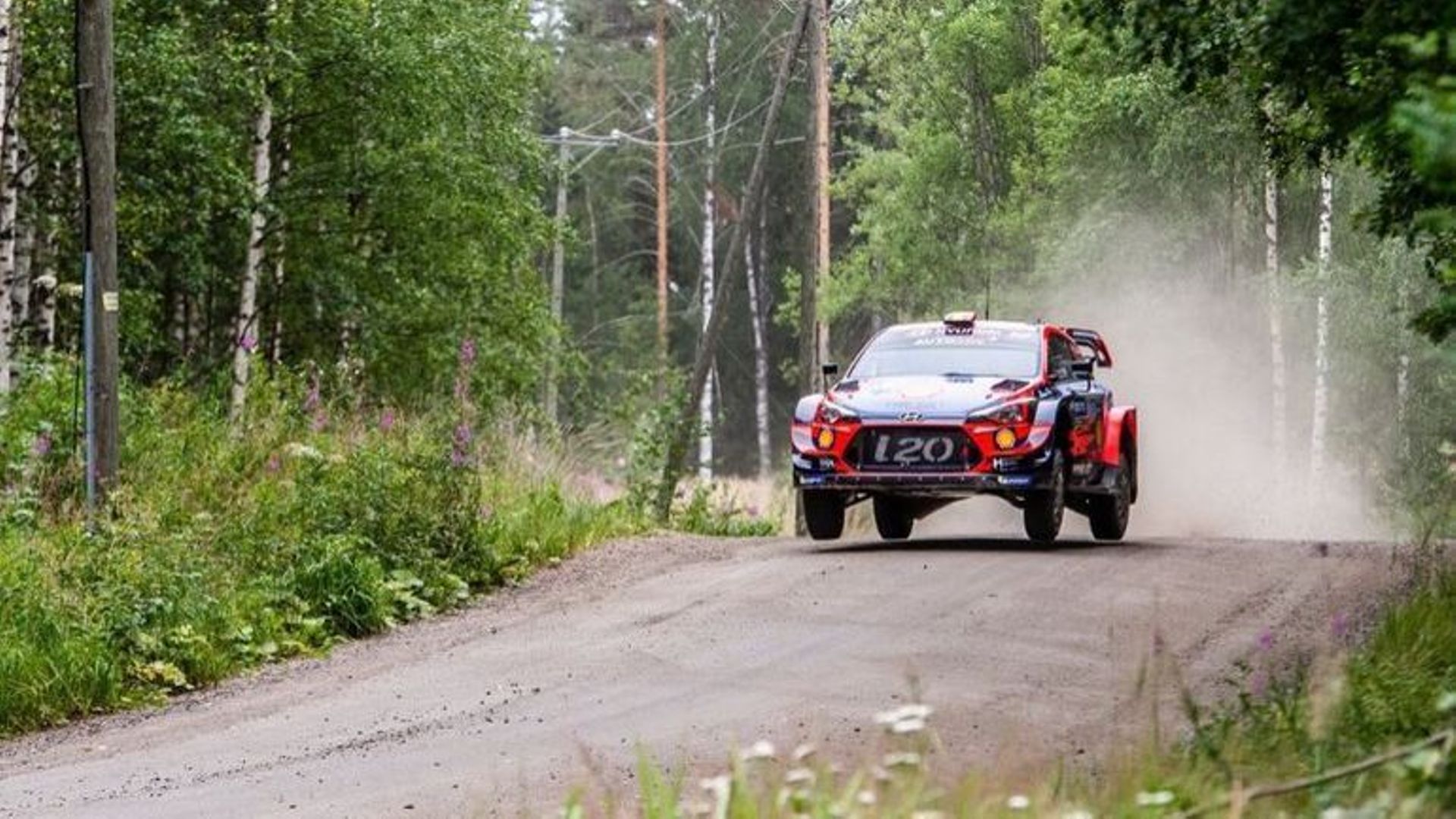WRC Finlande : Thierry Neuville (Hyundai) durant l'édition 2019