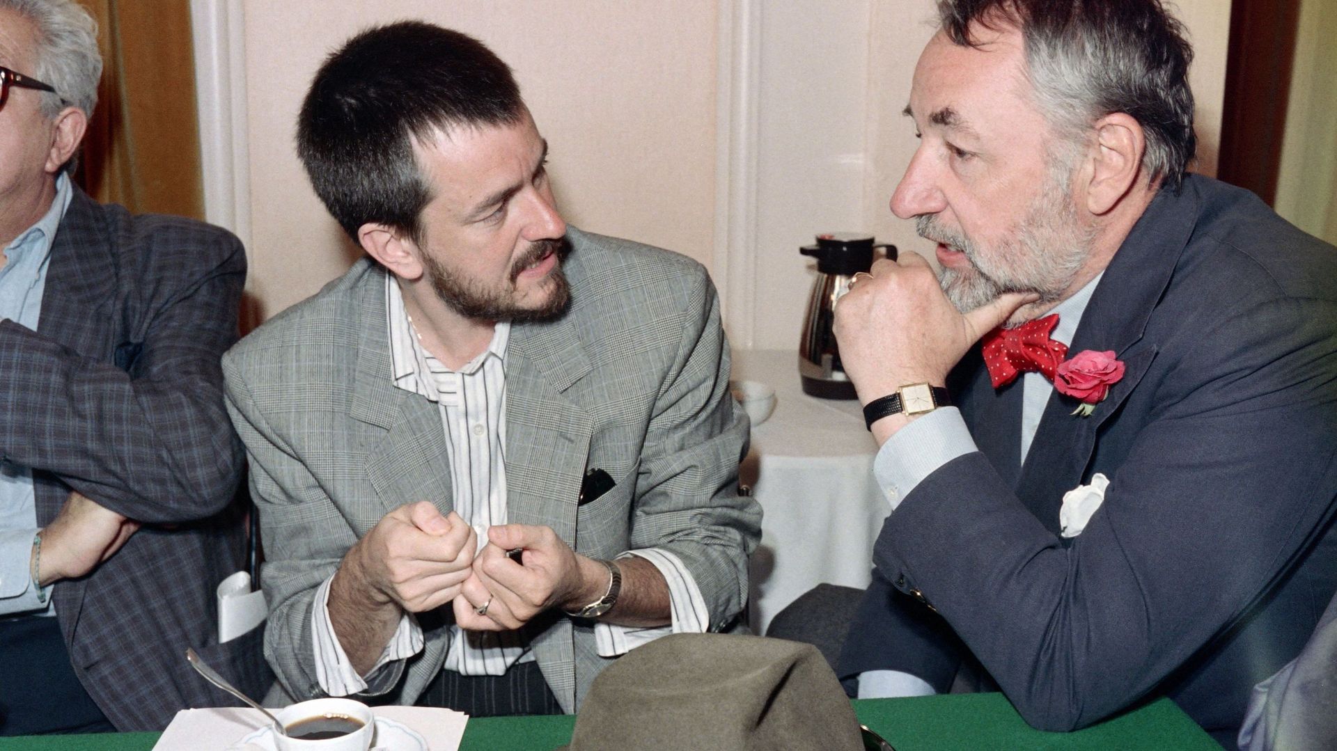 Le réalisateur français et l’acteur Philippe Noiret, en 1989