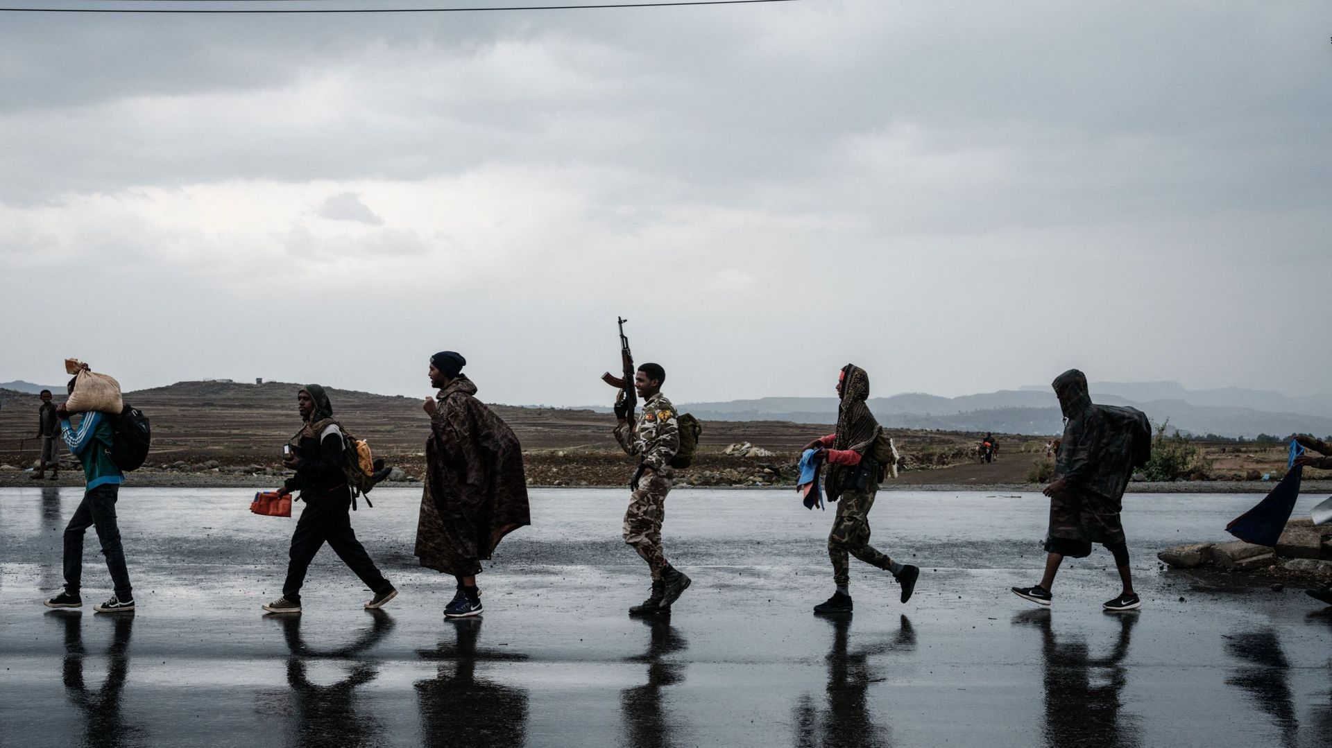 Des combattants du TPLF dans la région de Mekele, la capitale du Tigré.