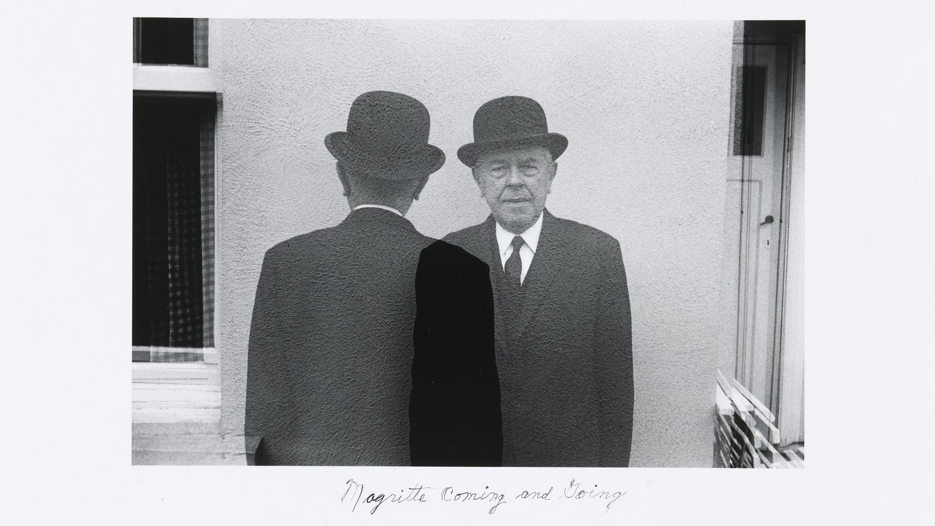 Duane Michals, "Magritte Coming and Going", 1965