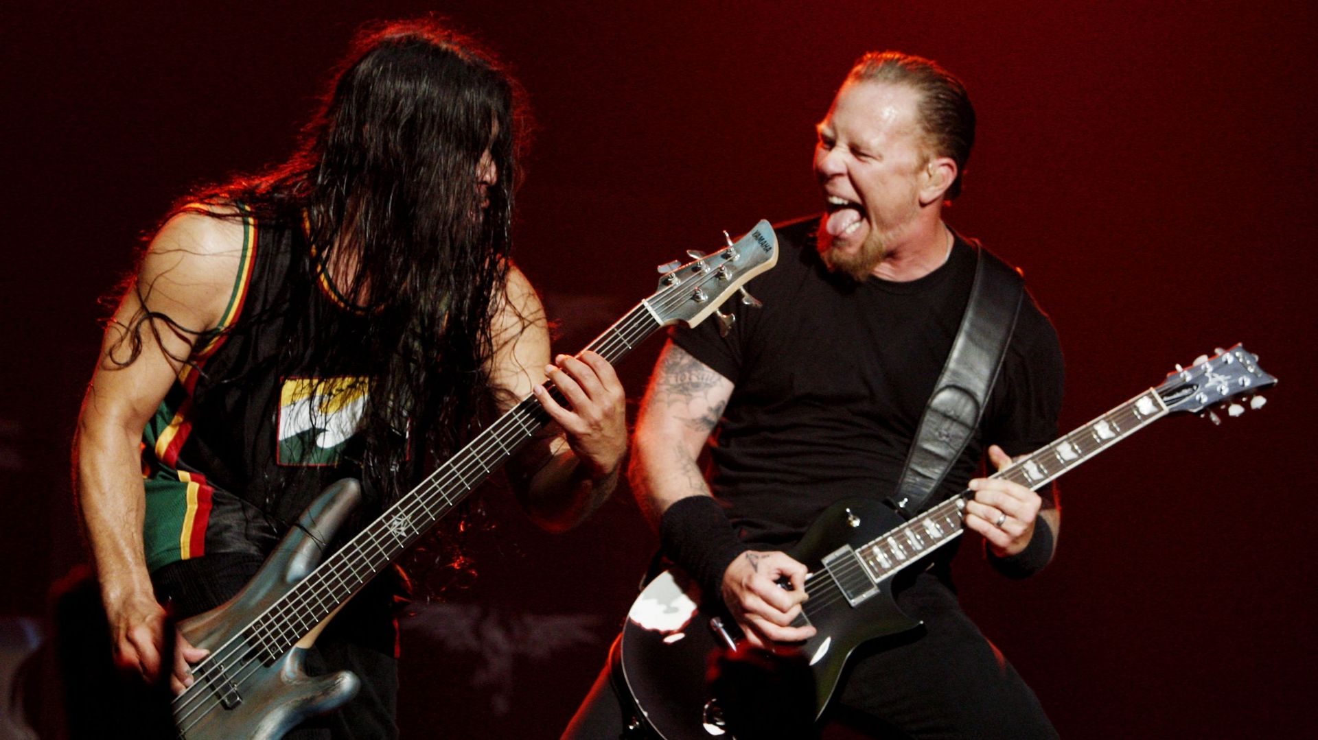 Robert Trujillo et James Hetfield de Metallica