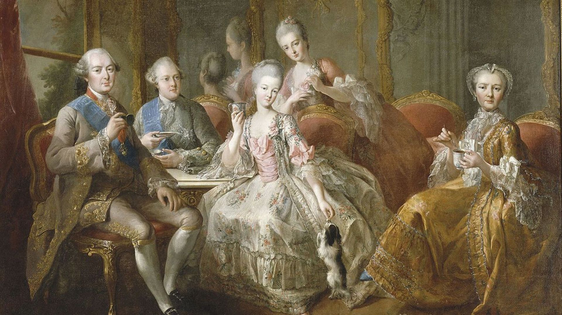La tasse de chocolat ou La famille du duc de Penthièvre, par Jean-Baptiste Charpentier, 1768