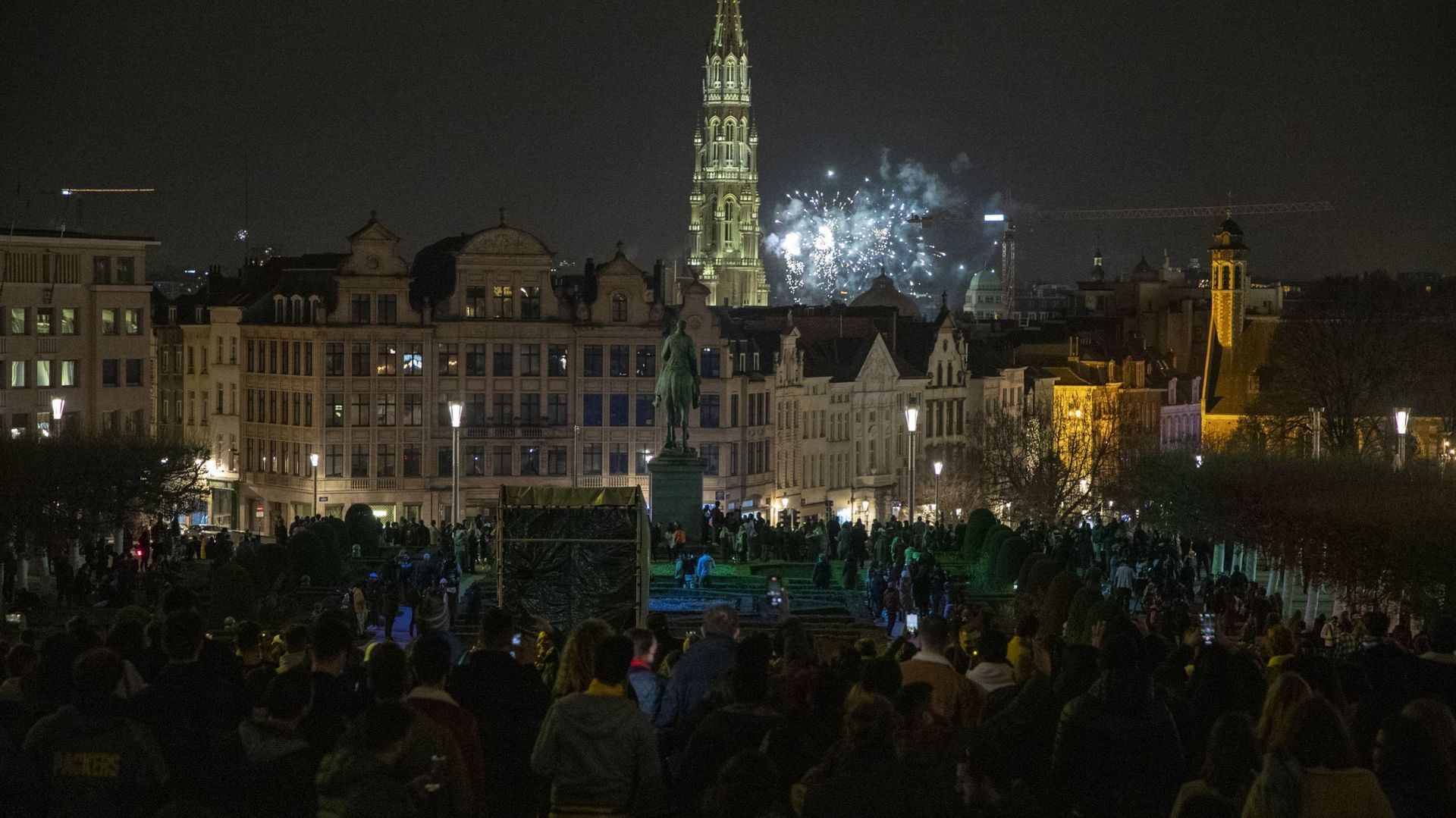 Les célébrations du Nouvel An à Bruxelles, le vendredi 31 décembre 2021.