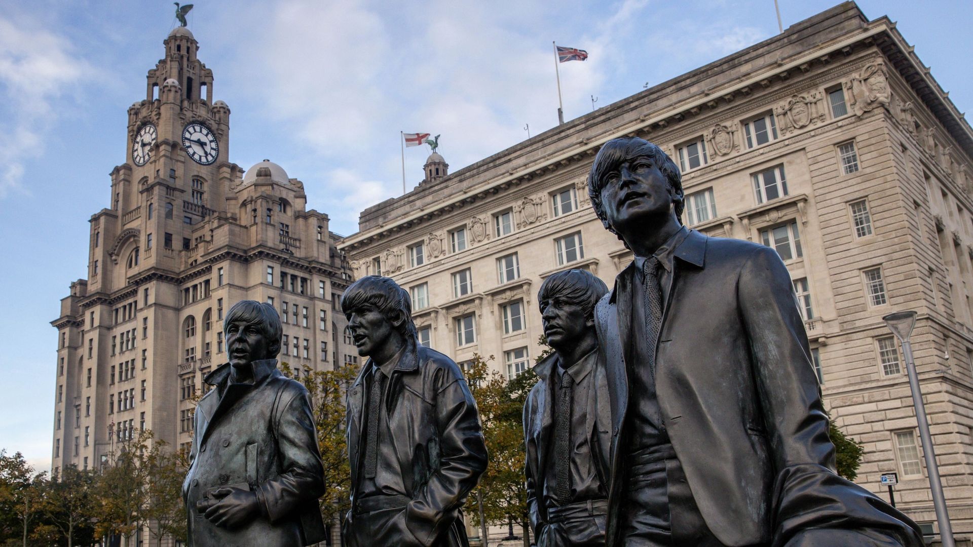 La statue des Beatles à Liverpool