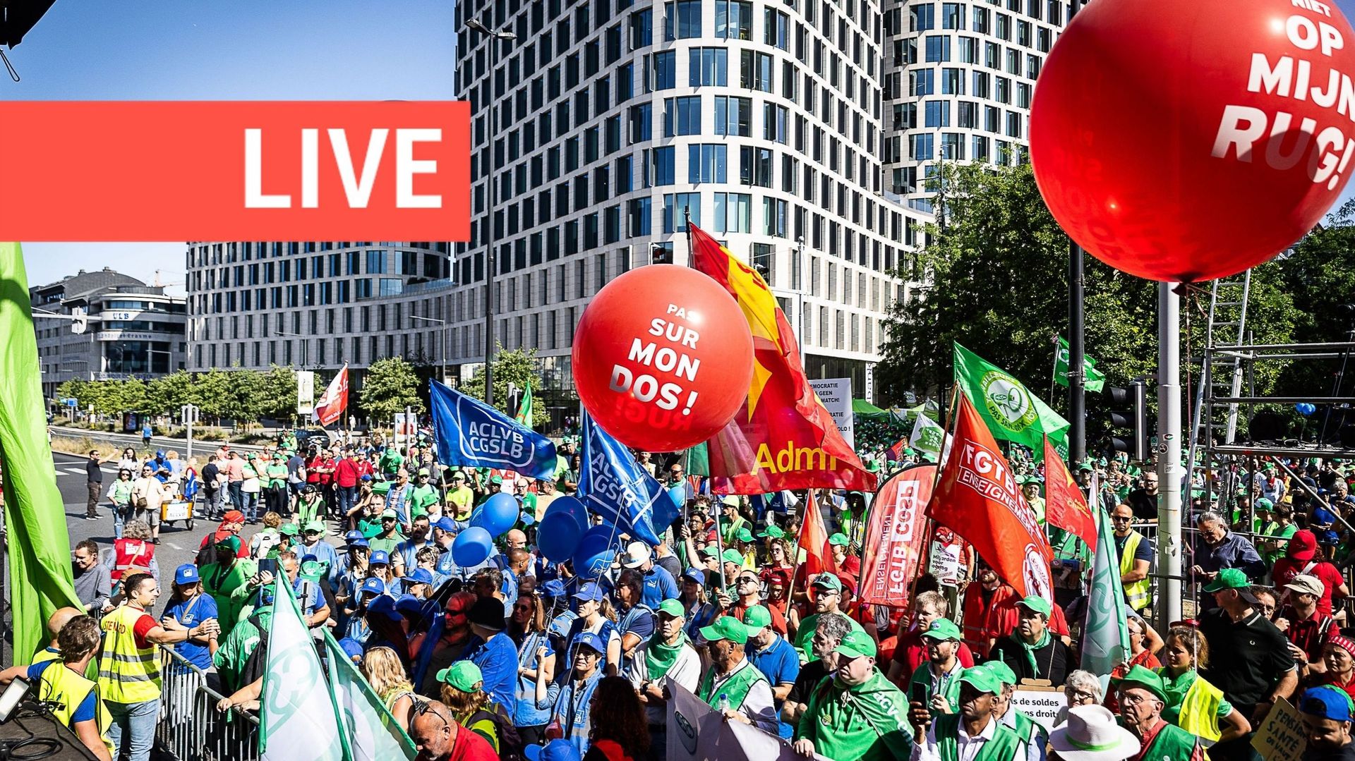 Direct – Manifestation nationale ce mardi 14 octobre : des milliers de personnes attendues à Bruxelles pour manifester contre les mesures de l’Arizona