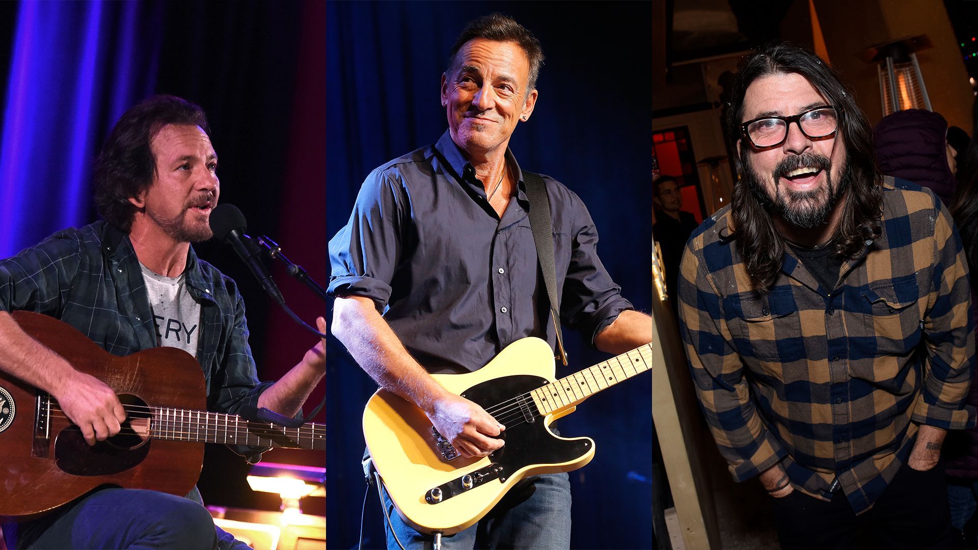 Bruce Springsteen rencontre Dave Grohl et Eddie Vedder