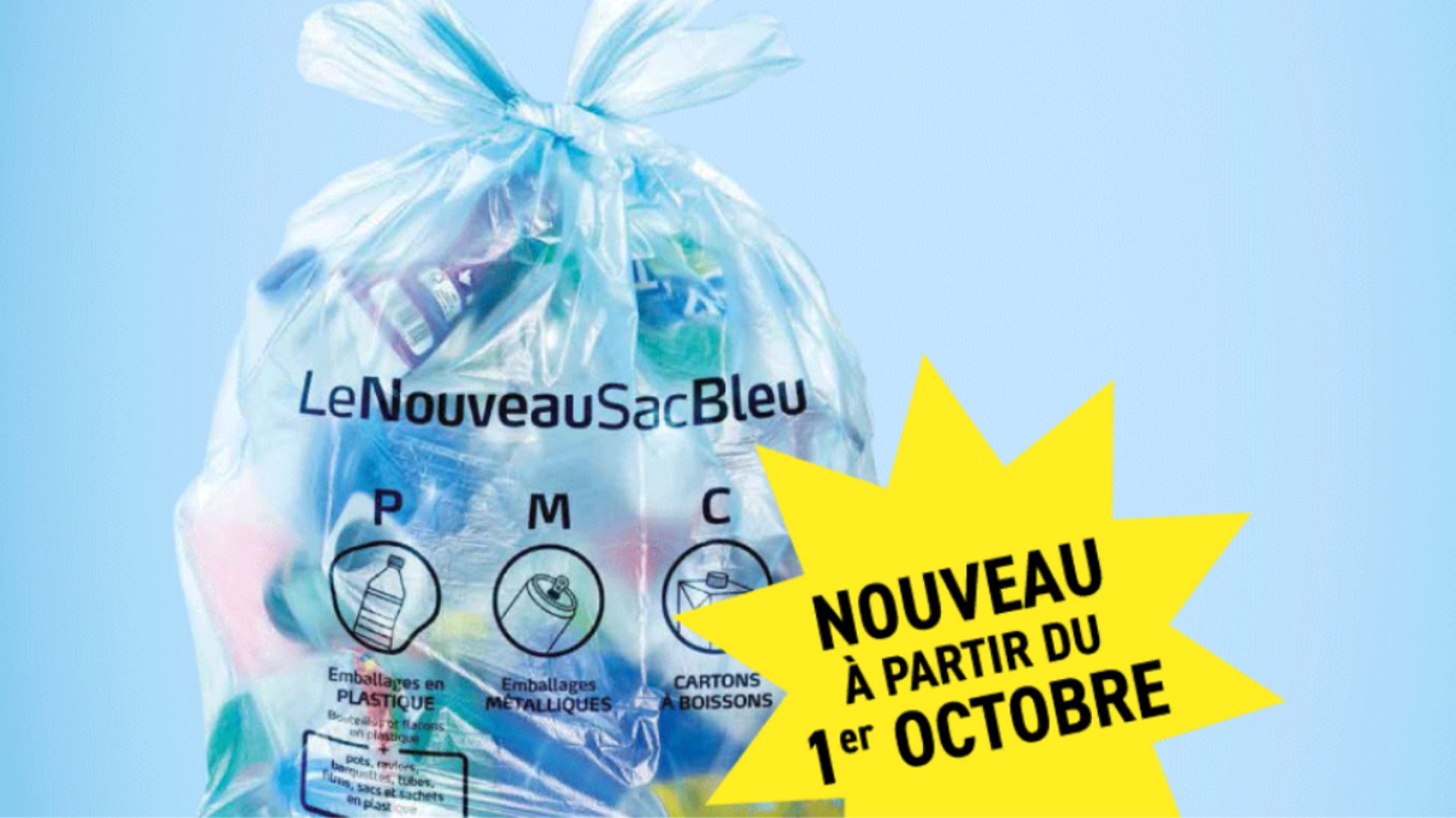 Le nouveau sac bleu débarque en province de Namur le 1er octobre, ainsi qu'à Héron en province de Liège.