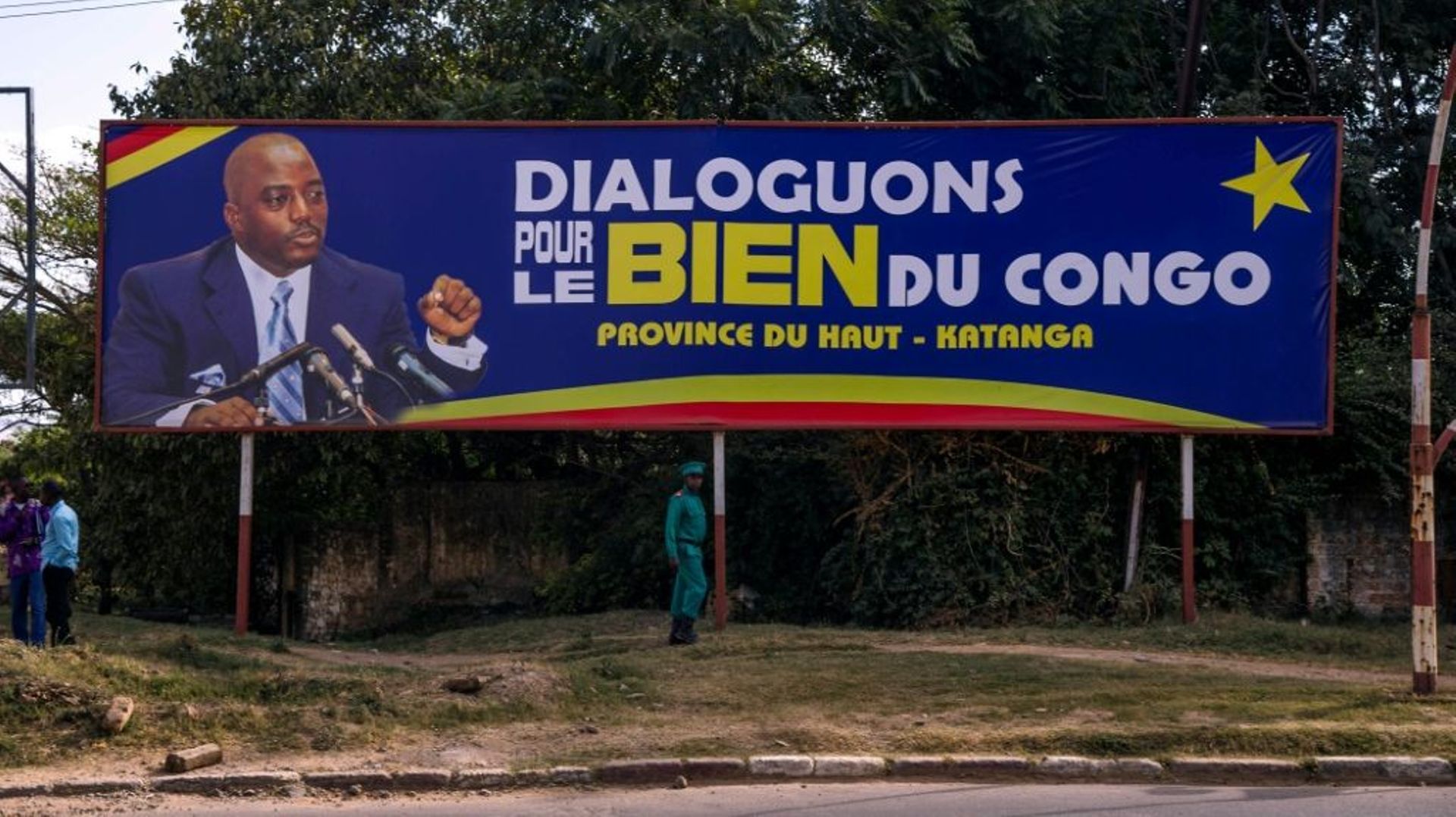 Une affiche à l'effigie du président congolais, Joseph Kabila, le 22 mai 2016 à Lubumbashi
