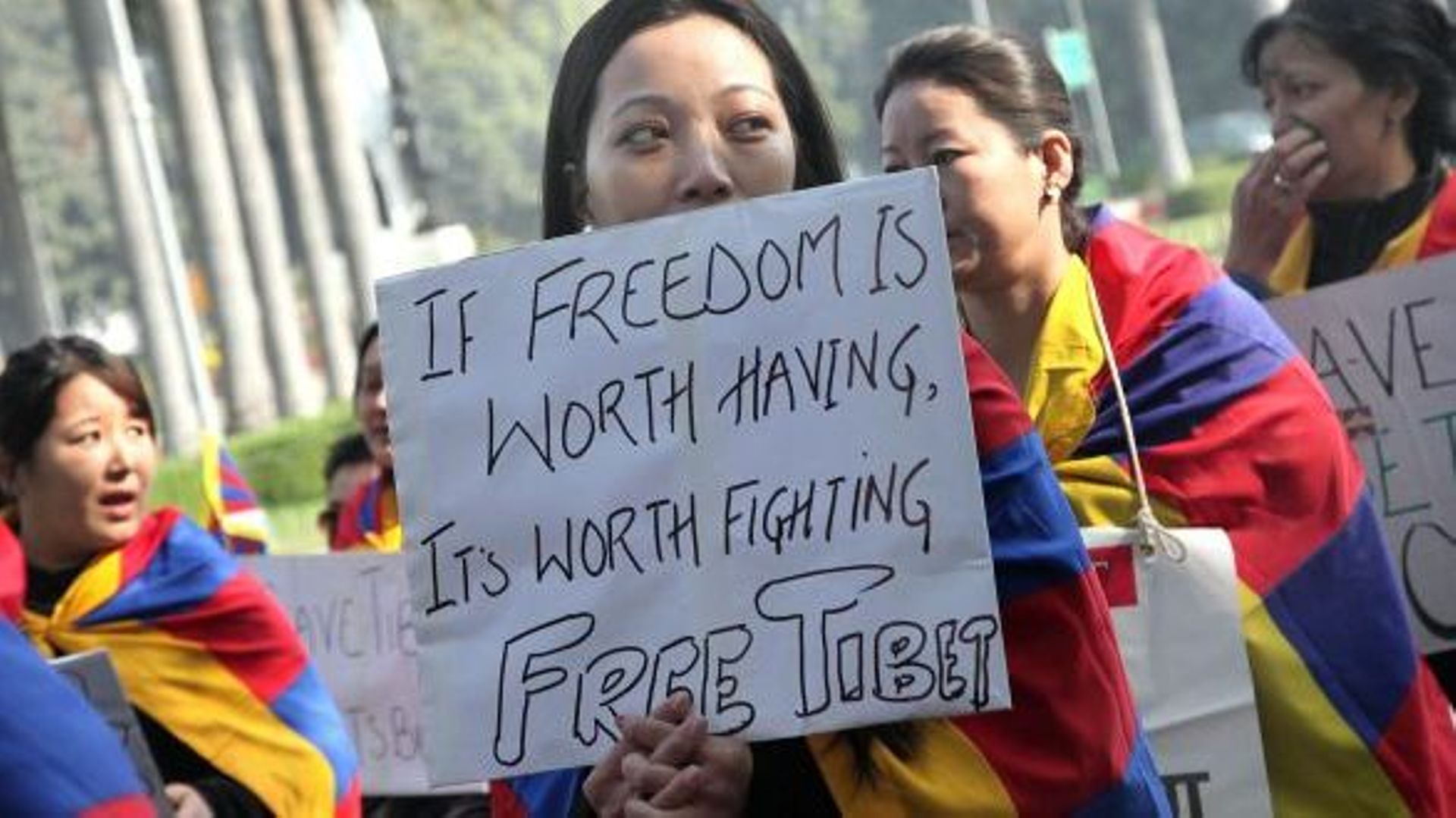 Le 14 décembre dernier, des réfugiés Tibétains manifestaient à New delhi (Inde) pour la liberté du Tibet
