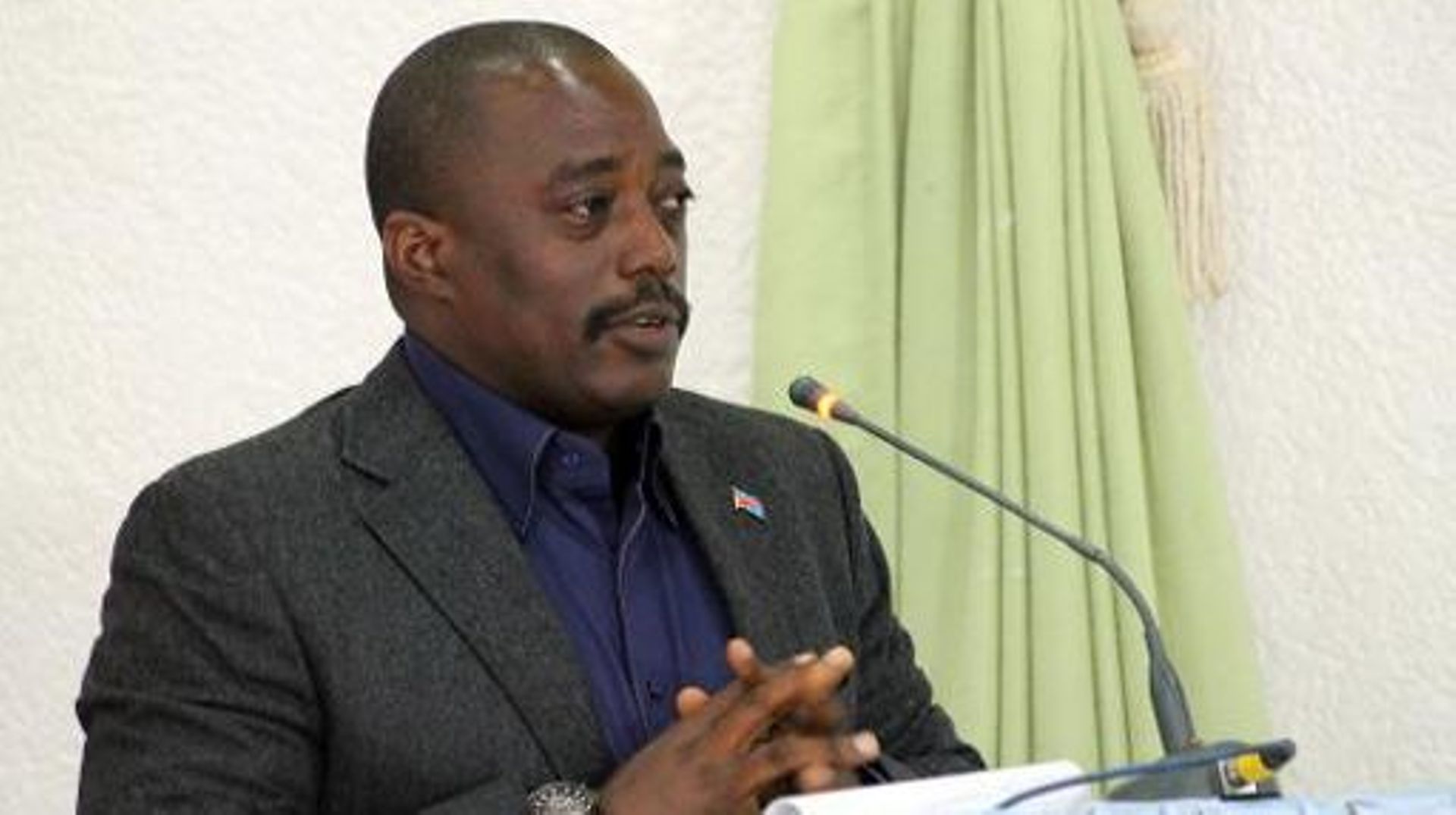 Le président congolais Joseph Kabila, le 31 octobre 2014 à Béni, dans l'est de la RDC