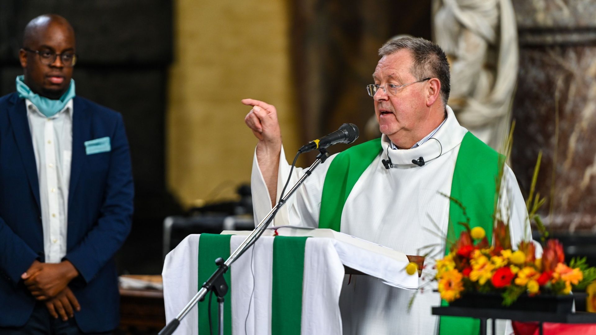 C’était la septième fois que l’abbé Van Vynckt, doyen de Marche-en-Famenne, célébrait la messe en wallon ce lundi 20 septembre 2021