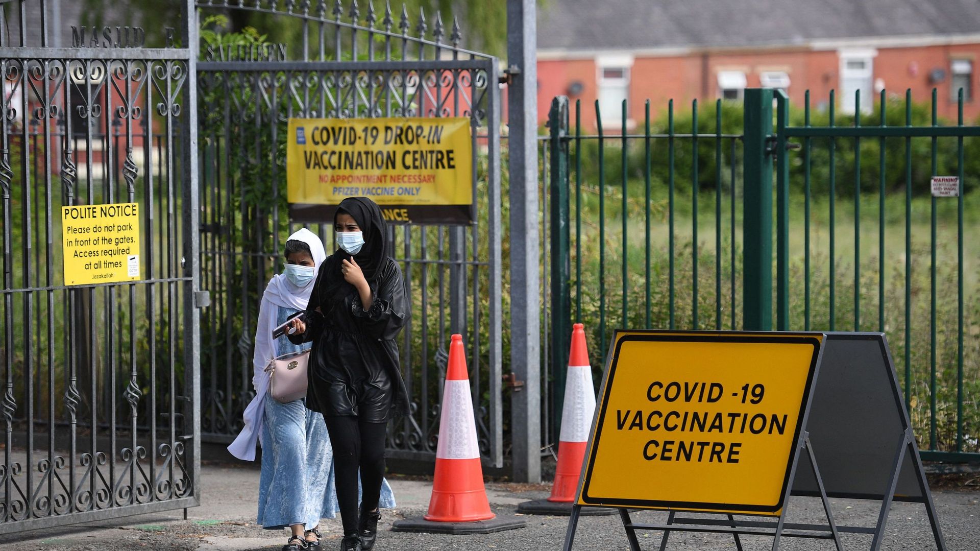 Un centre de vaccination au Royaume-Uni
