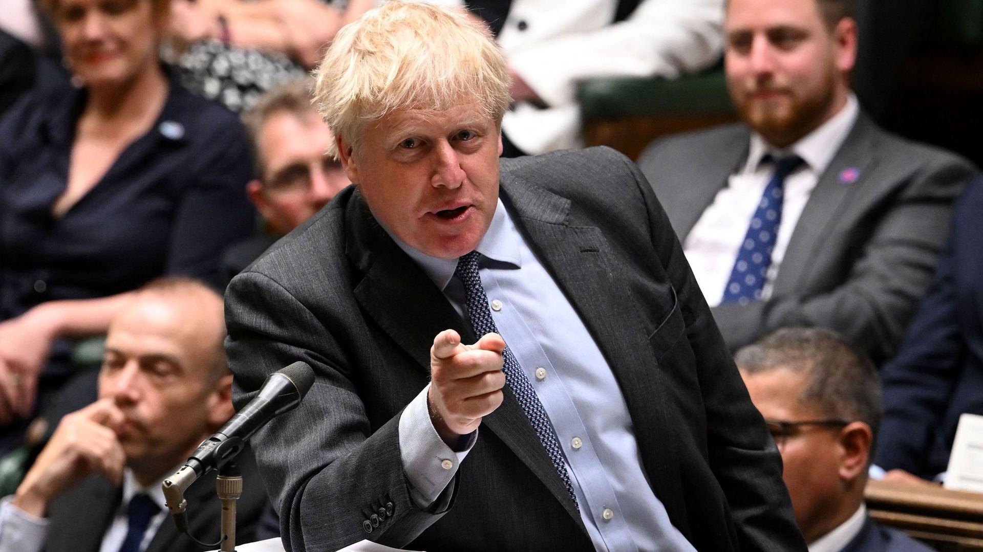 Le Premier ministre britannique au Parlement, à Londres, ce mercredi 15 juin.