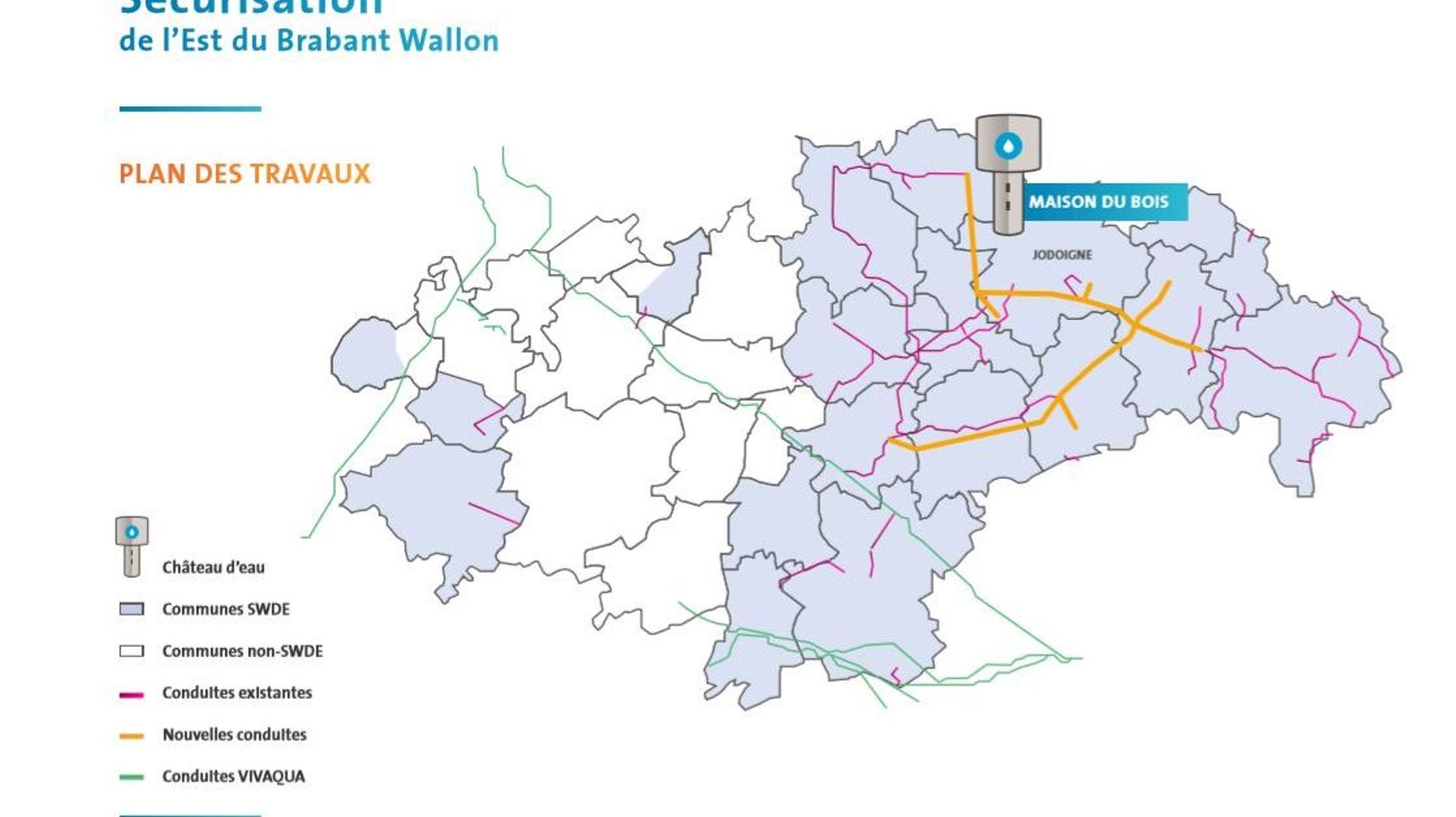 Eau potable: sécuriser l'approvisionnement tout l'Est du Brabant wallon à l'horizon 2025