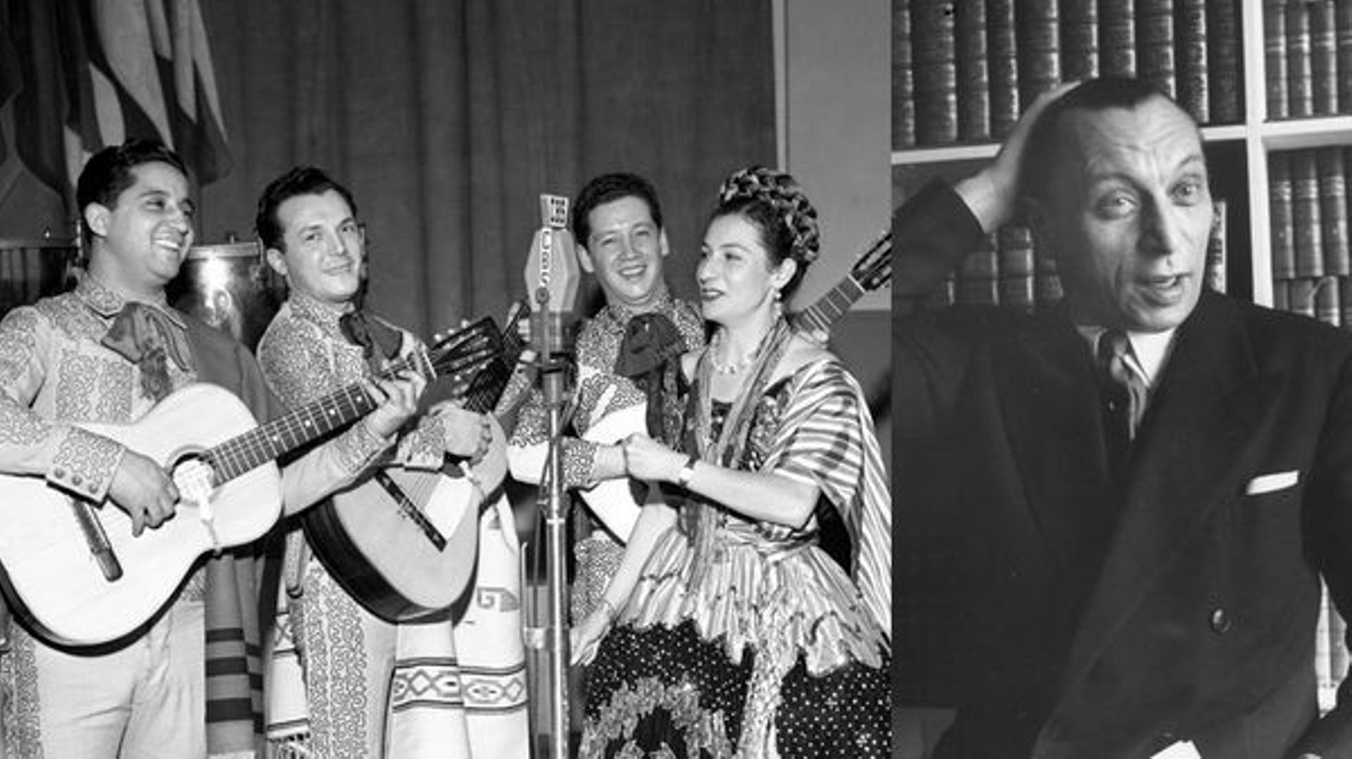 Les Panchos et Manolita Arriola dans "Viva America," programme de la radio CBS, 8 mars 1946 / Louis Jouvet 