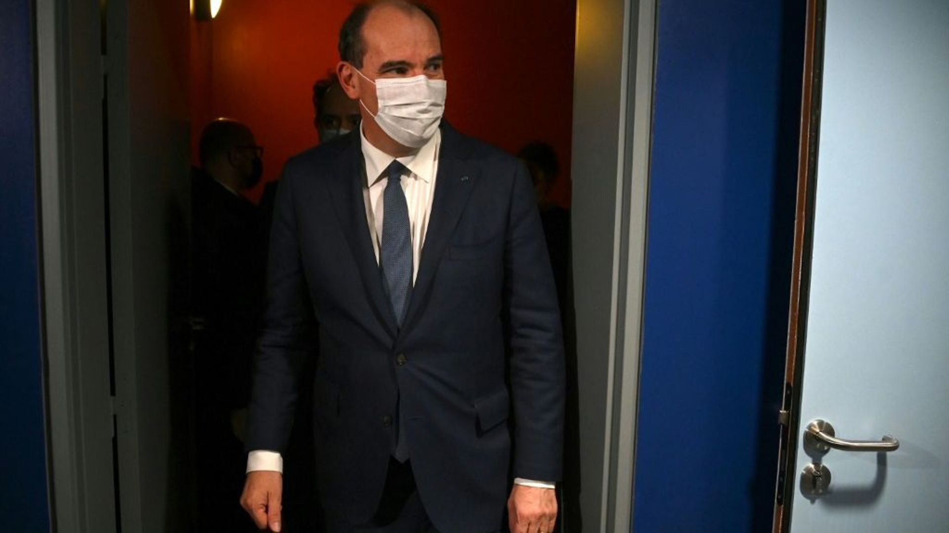 Le Premier ministre Jean Castex visite le "Nouvel hôpital civil" (NHC) de Strasbourg, le 10 décembre 2021