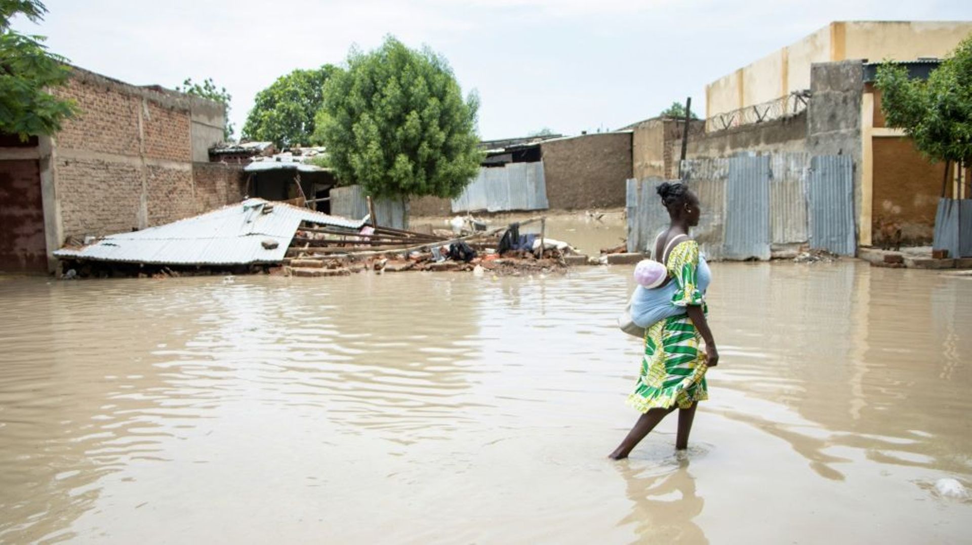 Inondations à N'Djamena, le 5 août 2022 au Tchad