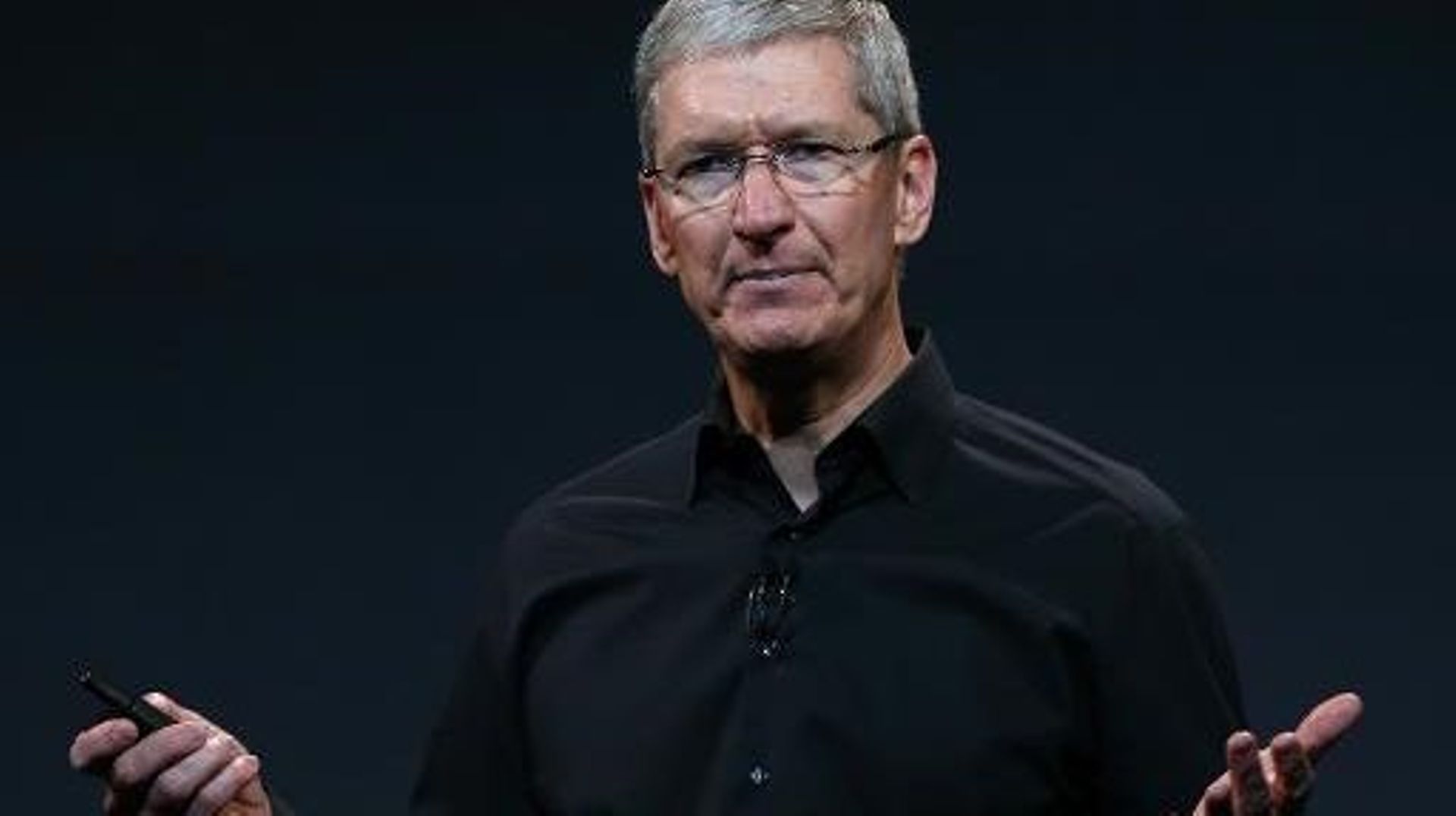 Le directeur général d'Apple, Tim Cook, le 22 octobre 2013 à San Francisco 