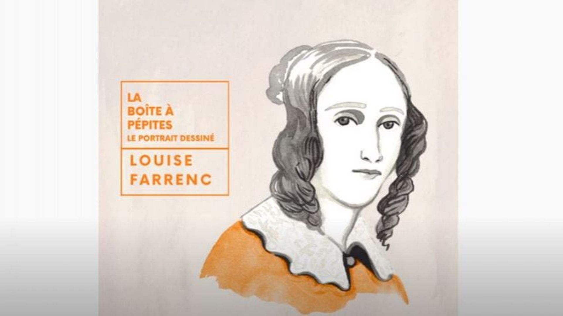 Capture d'écran du portrait animé consacré à la compositrice Louise Farrenc.