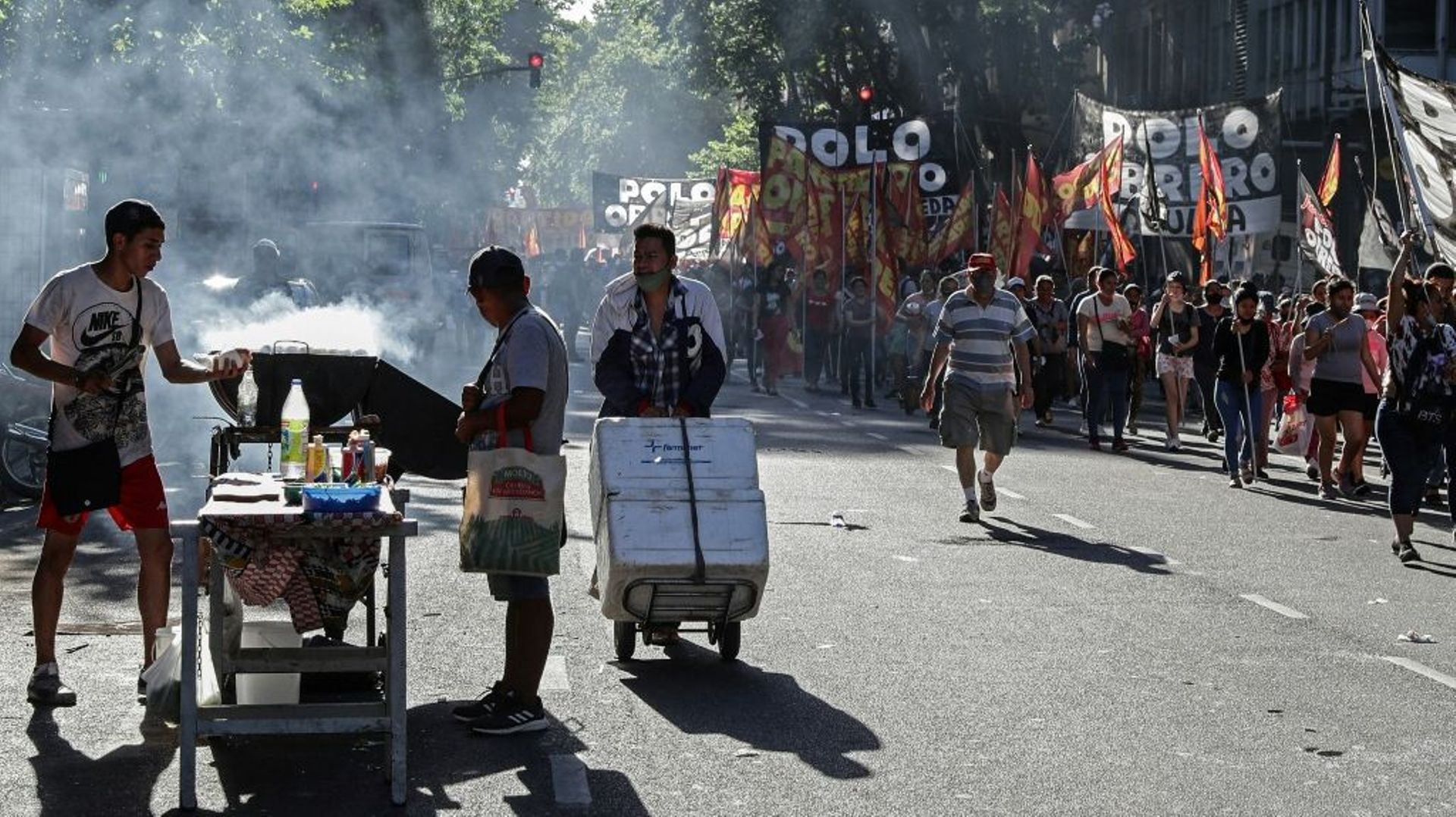 Manifestation contre un accord avec le FMI, le 11 décembre 2021 à Buenos Aires
