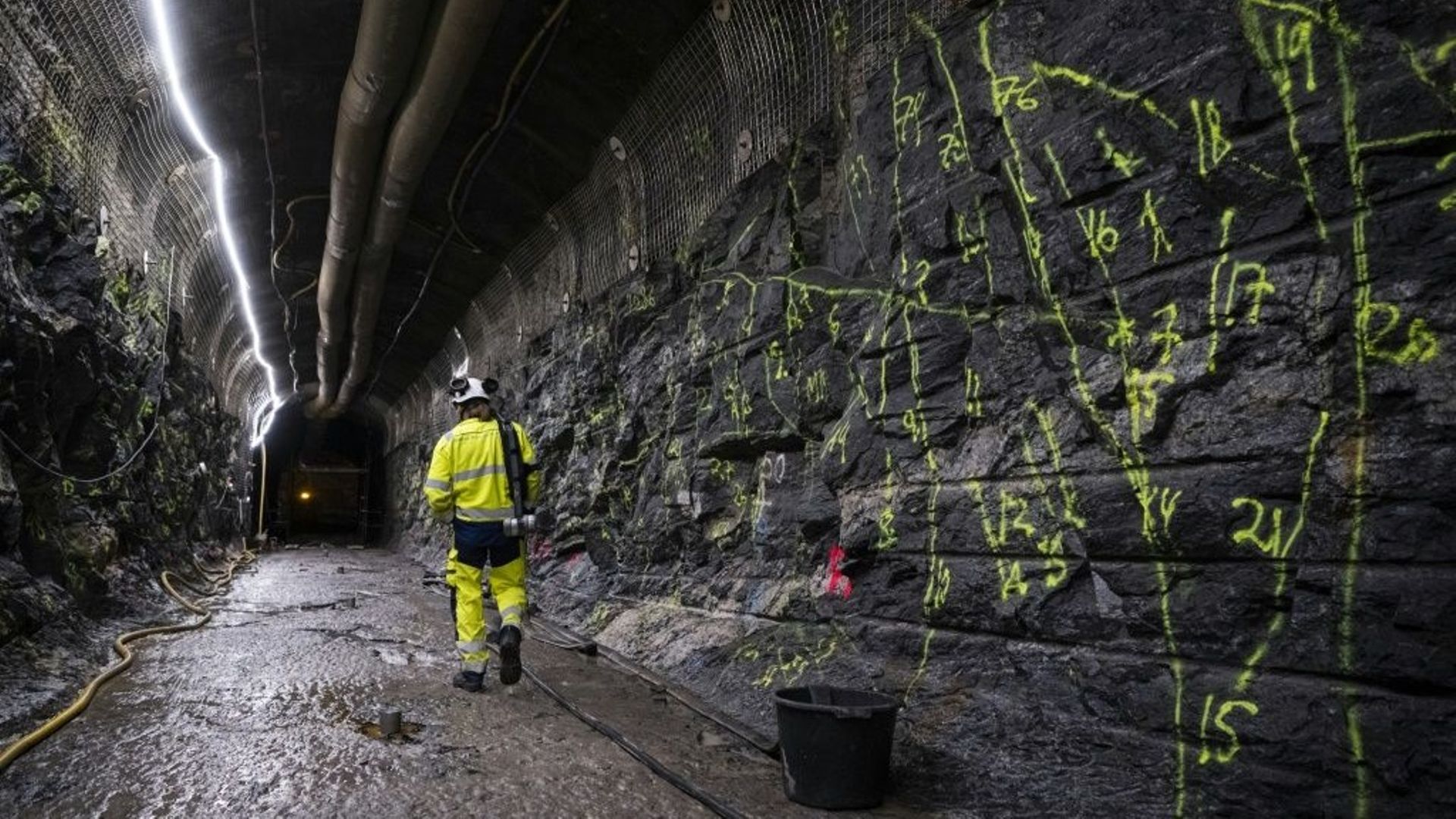 Le dépôt souterrain de stockage de déchets nucléaire d’Onkalo, le 2 mai 2023, sur l’île d’Olkiluoto, en Finlande.
