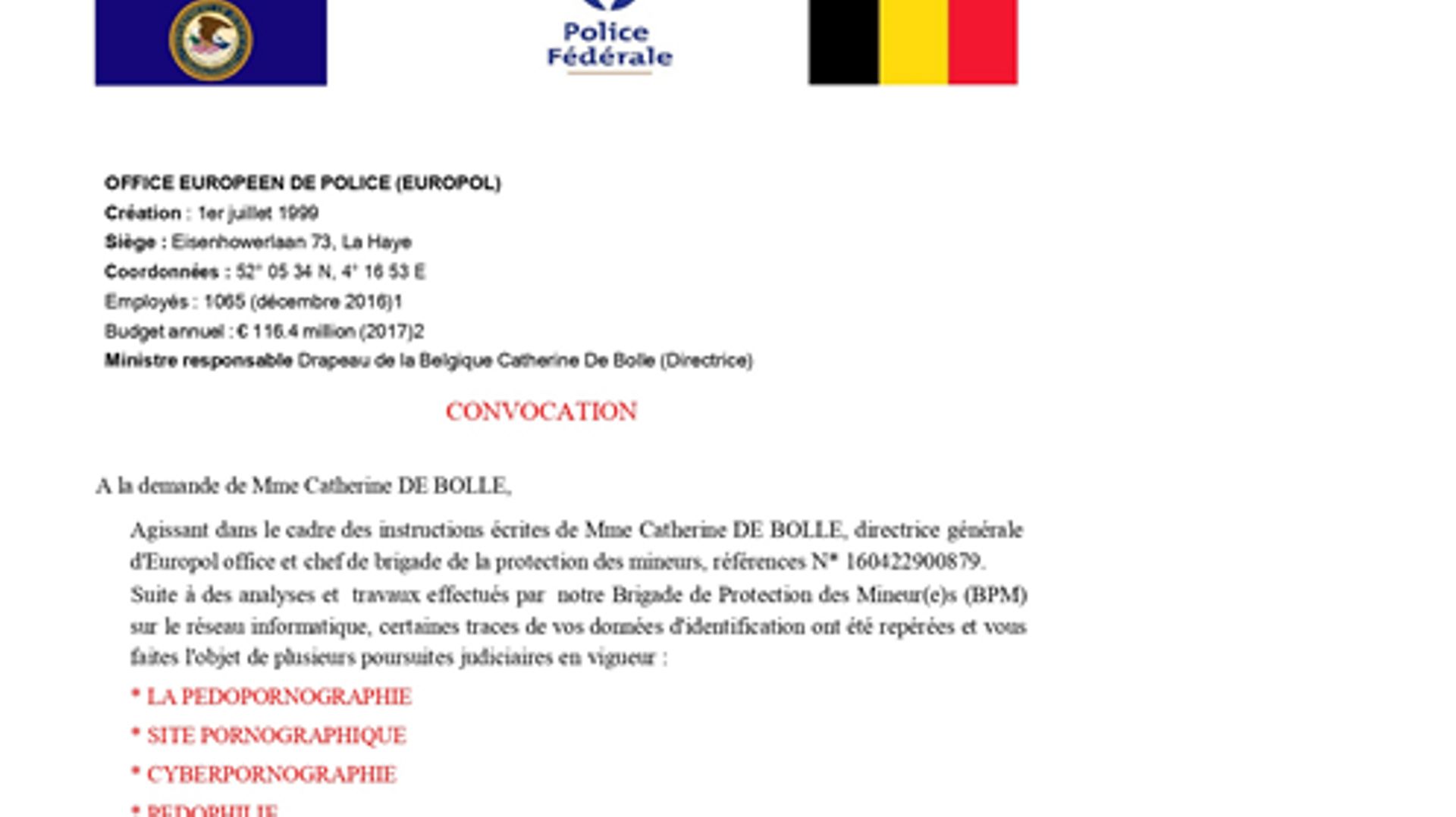 Exemple de mails d’arnaque
