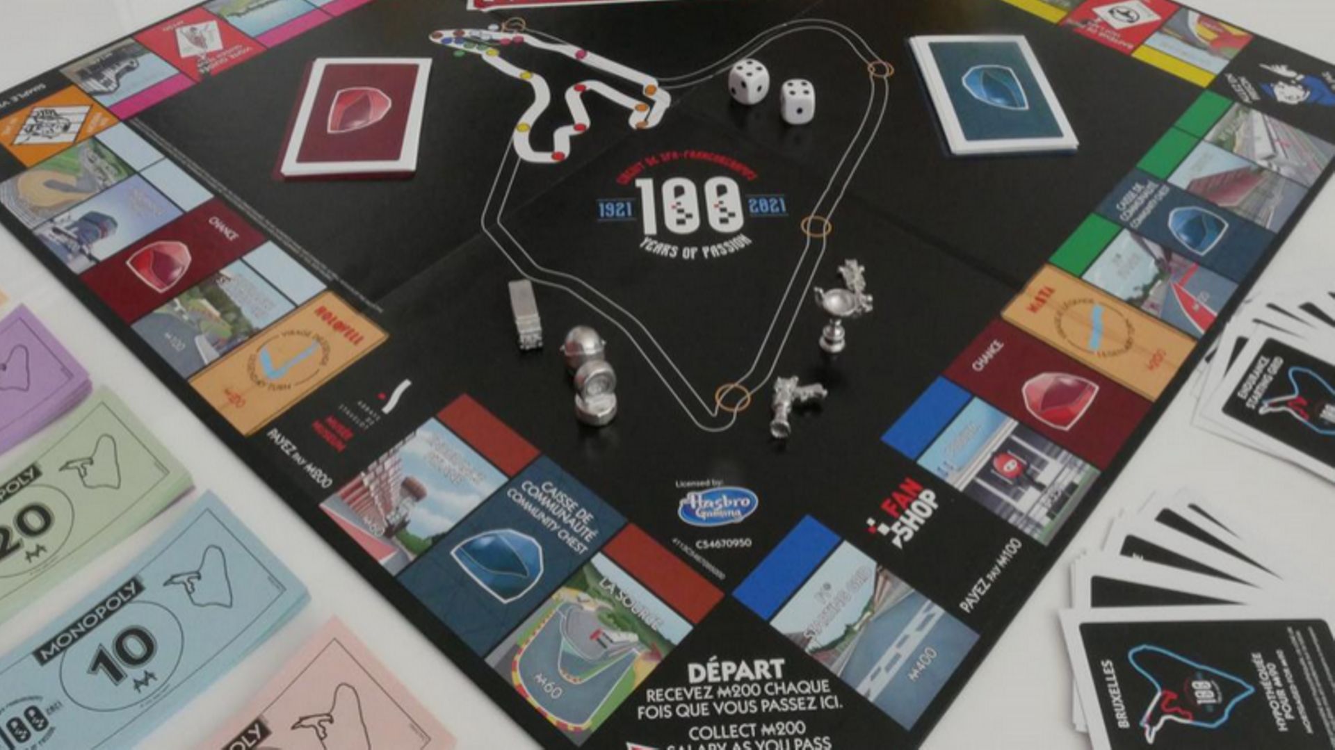 Dans le cadre de son centenaire, le Circuit de Spa-Francorchamps a sorti une édition exclusive du Monopoly. 