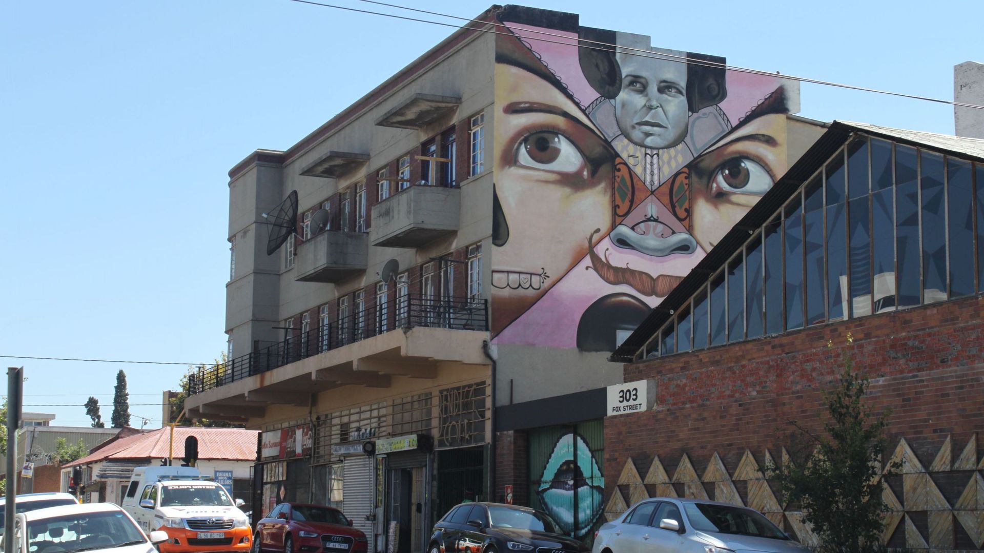 Falko, un métis du Cap, a fait des graffitis dans de nombreux pays