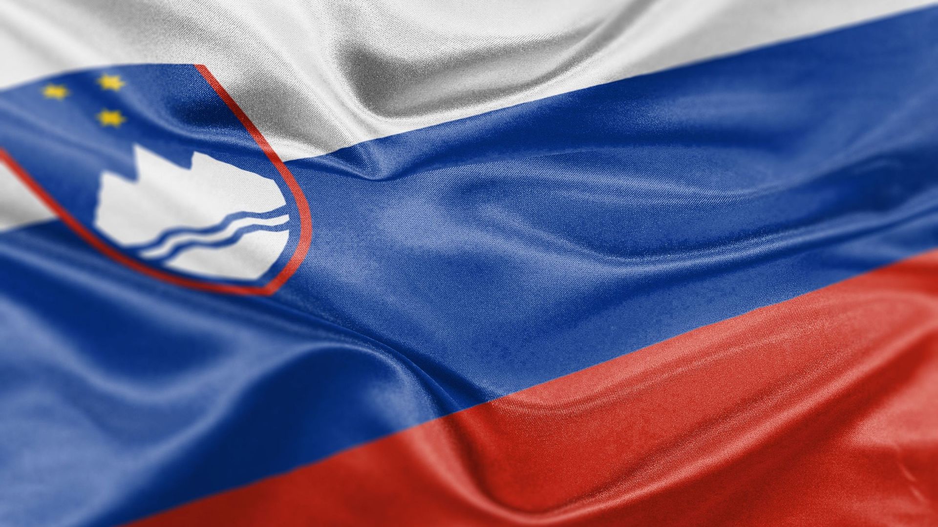 Le drapeau de la Slovénie.