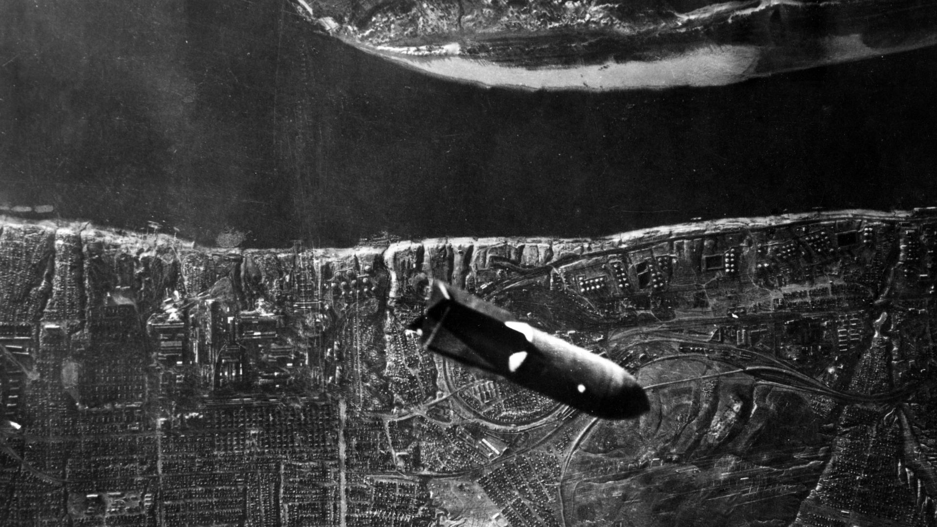 Bombe sur Stalingrad, au bord de la Volga