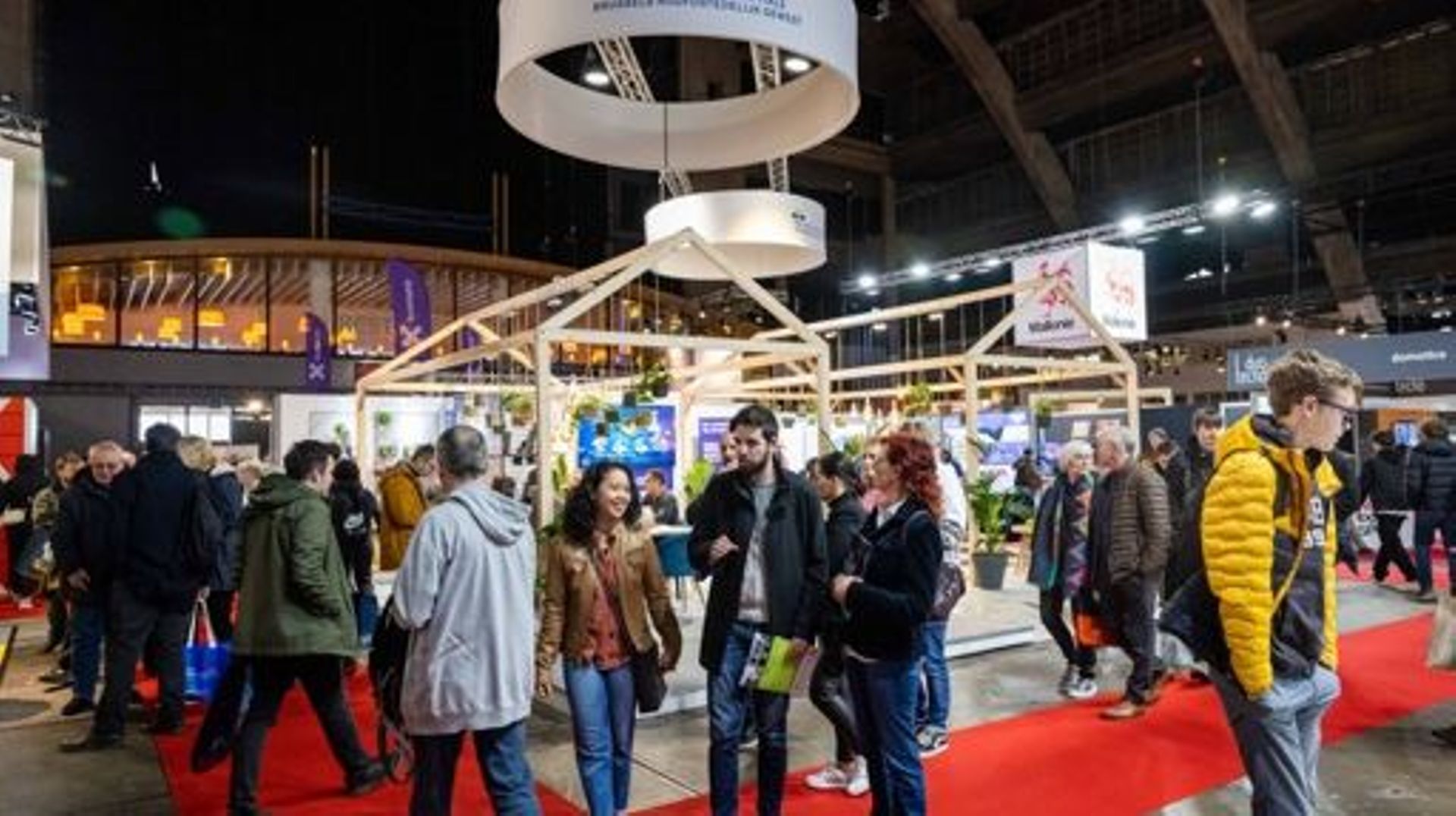 Illustration picture shows a general view of the opening day of the 2023 edition of Batibouw, the annual building, renovation and decoration exhibition in Brussels Expo in Brussels, Tuesday 14 March 2023. Batibouw 2023 runs from 14 to 19 March. BELGA PHO