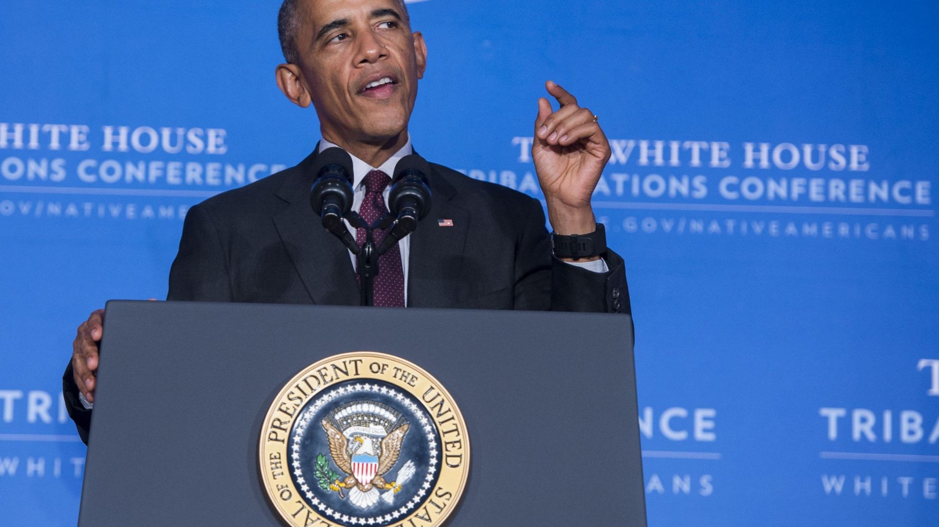 Barack Obama lors d'un discours à Washington, le 26 septembre 2016.