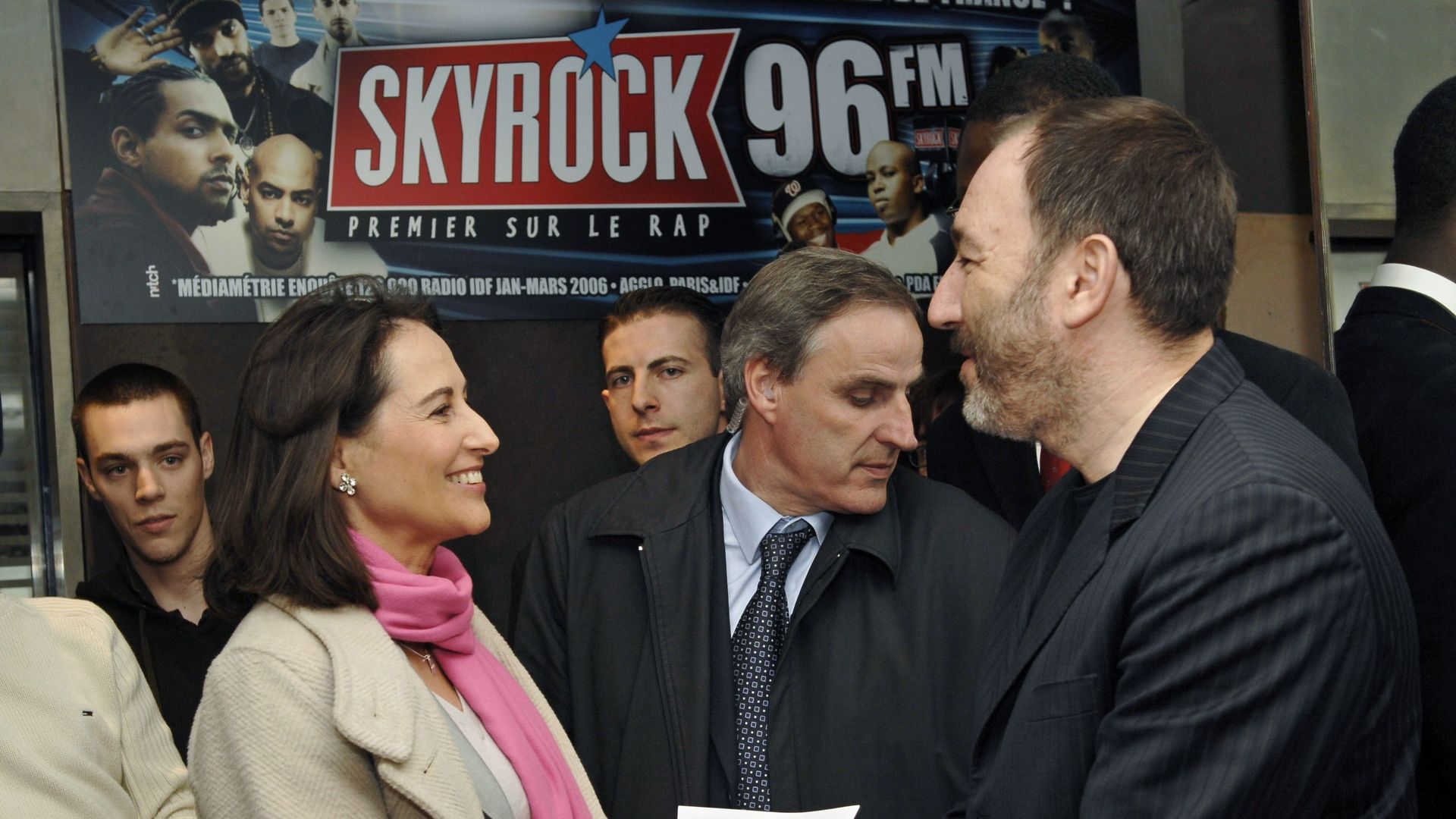 Pierre Bellanger, patron de la radio française Skyrock, ici en compagnie de Ségolène Royal en 2007.