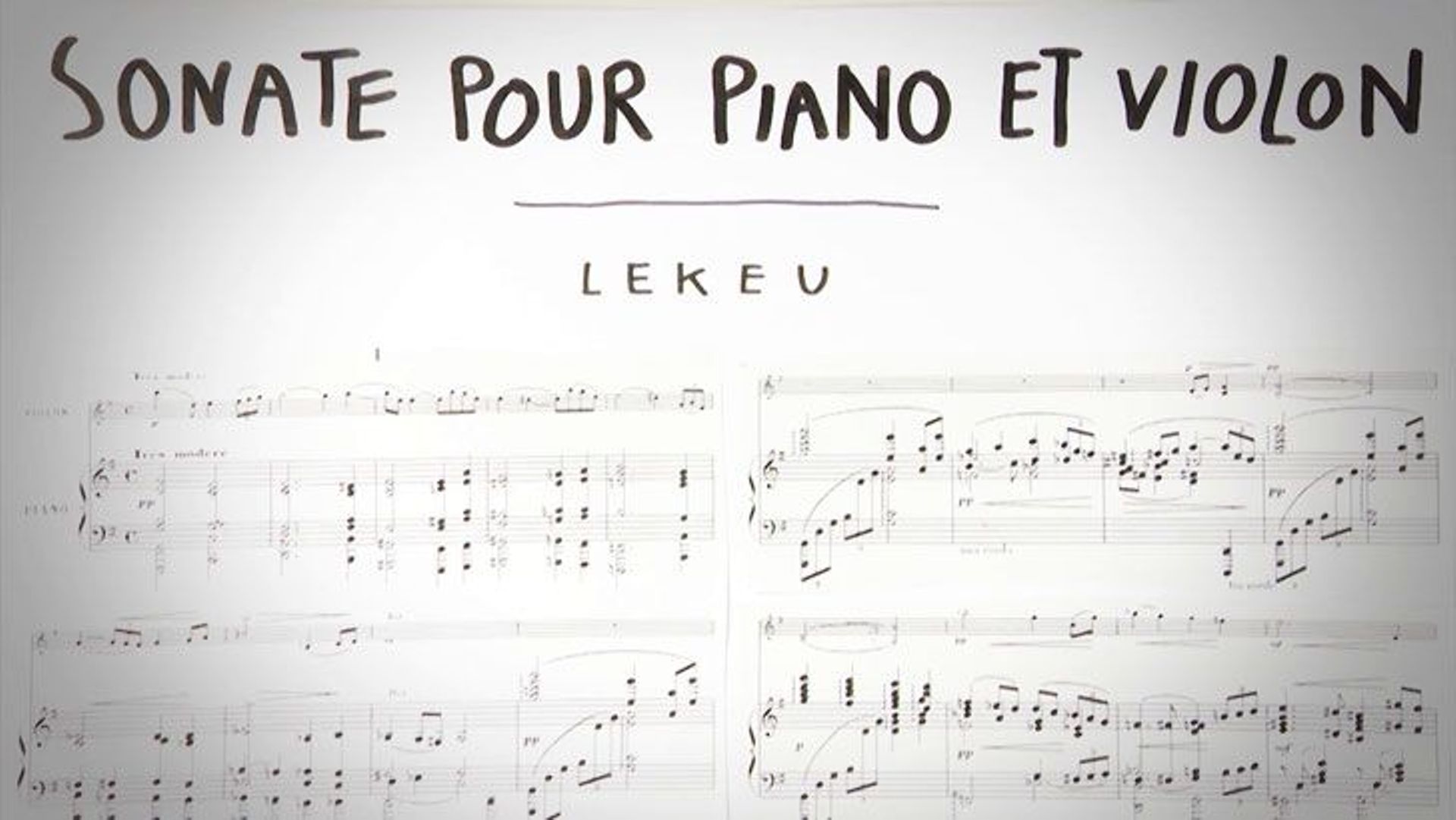 Je Sais Pas Vous de Patrick Leterme : LEKEU - Sonate pour violon et piano