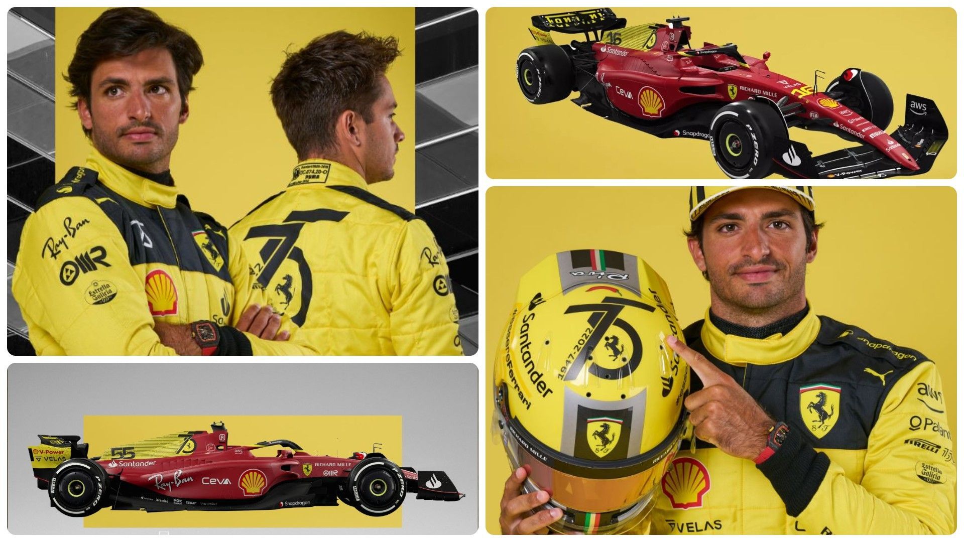 Formule 1 - Les 10 voitures et les 20 casques des pilotes de la