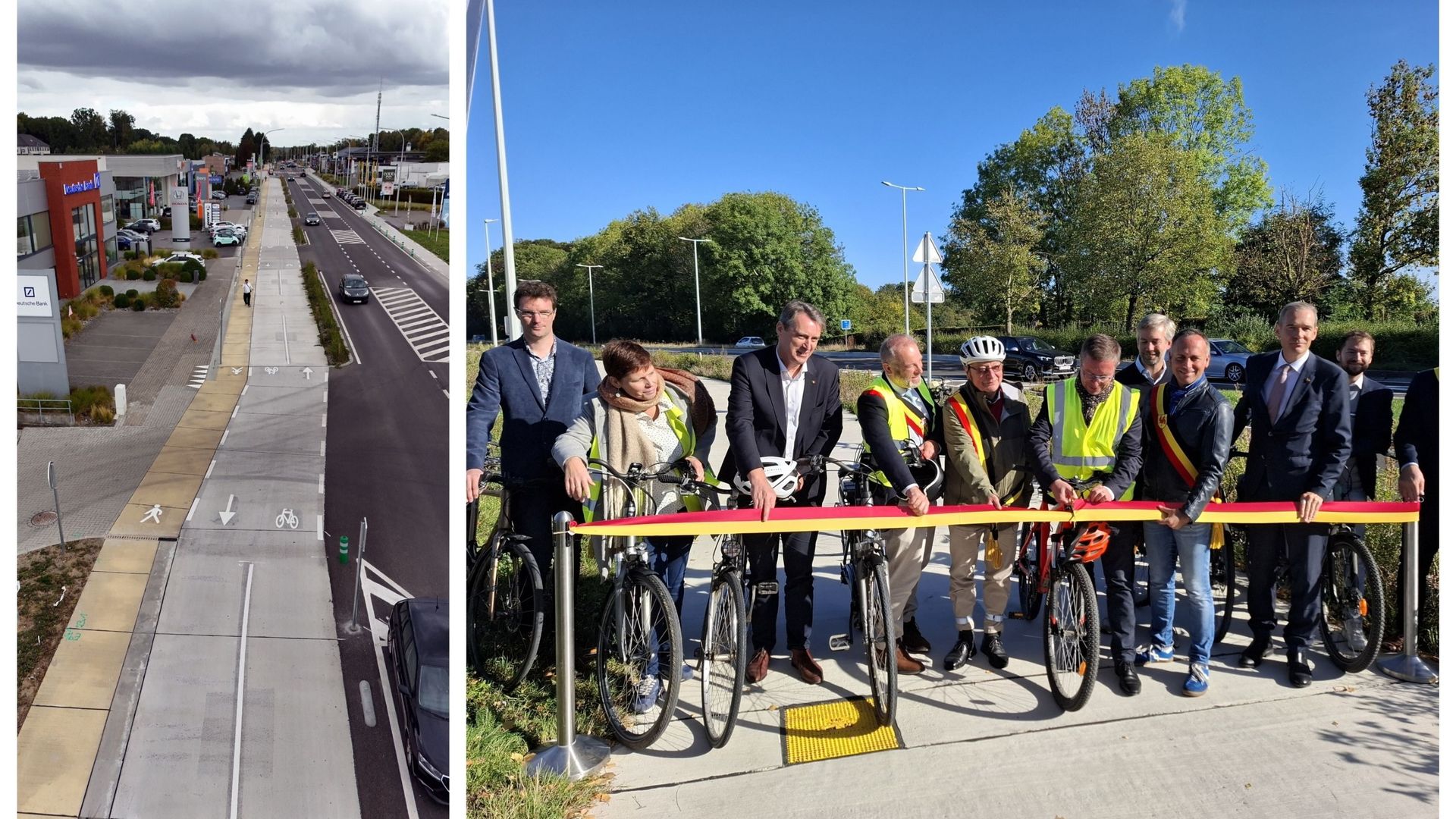 D’une longueur de 4,2 km, la cyclostrade entre Wavre et Louvain-la-Neuve a été inaugurée