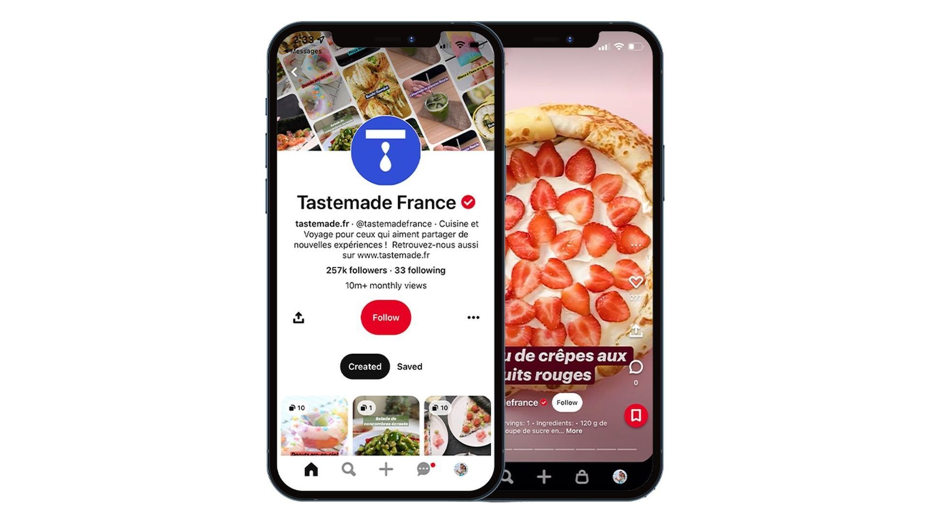 Pinterest annonce sa collaboration avec Tastemade.