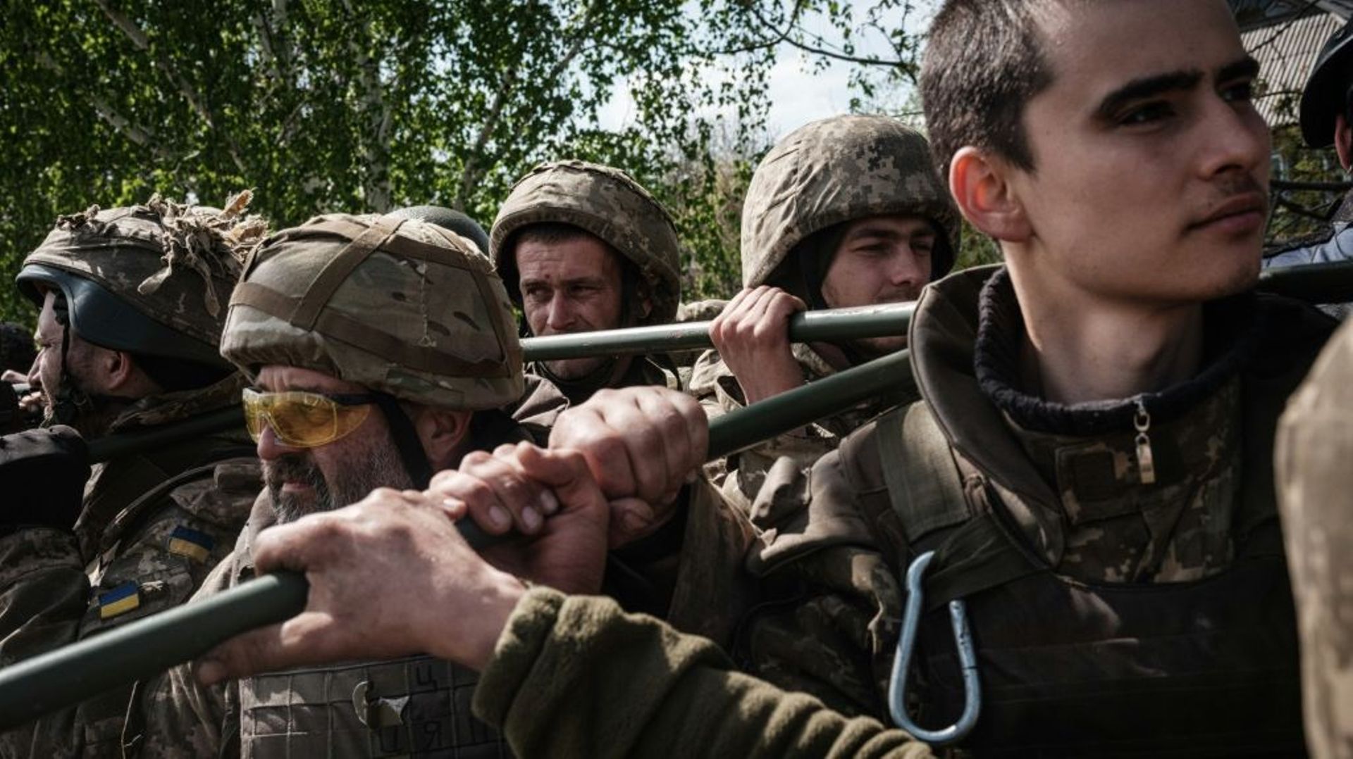 Des soldats ukrainiens près de Kramatorsk, dans l'est de l'Ukraine, le 30 avril 2022