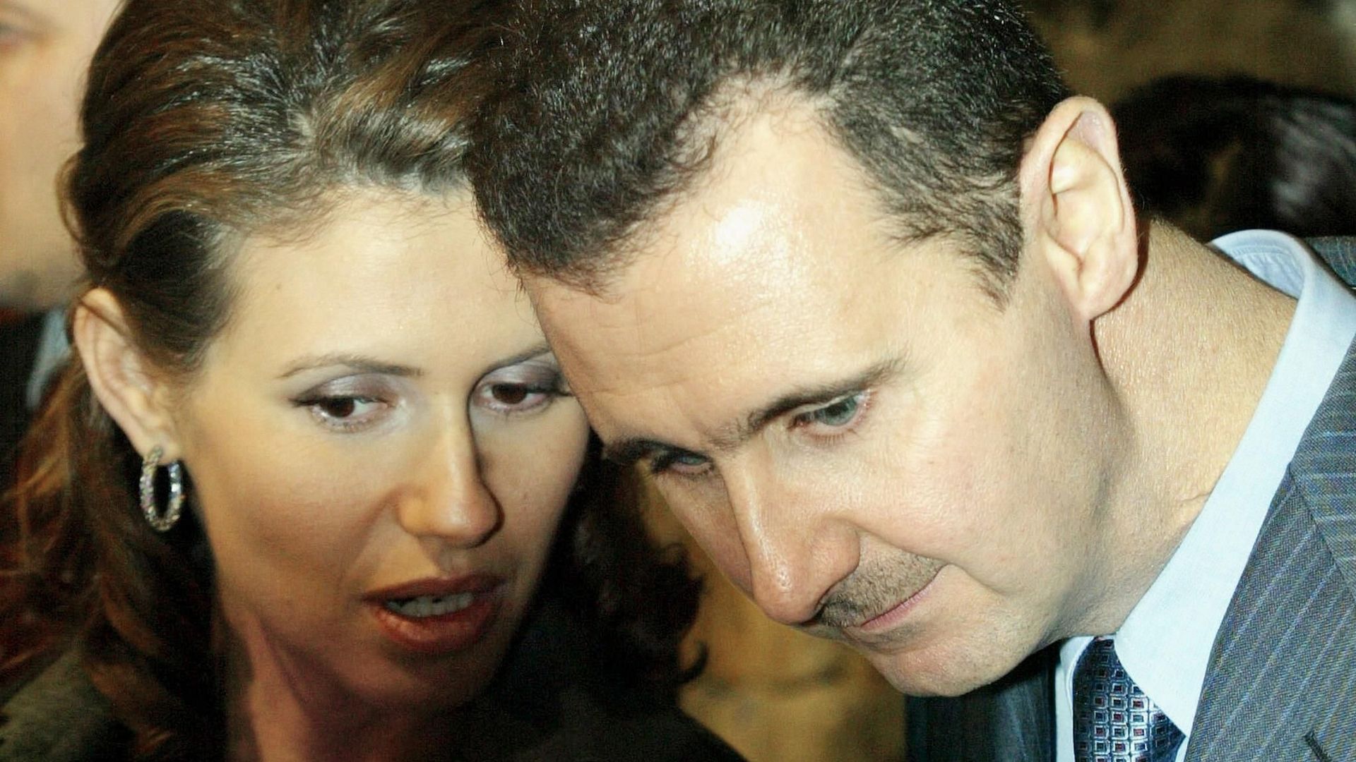 Bachar al-Assad et son épouse, Asma, à Damas, le 22 décembre 2004.