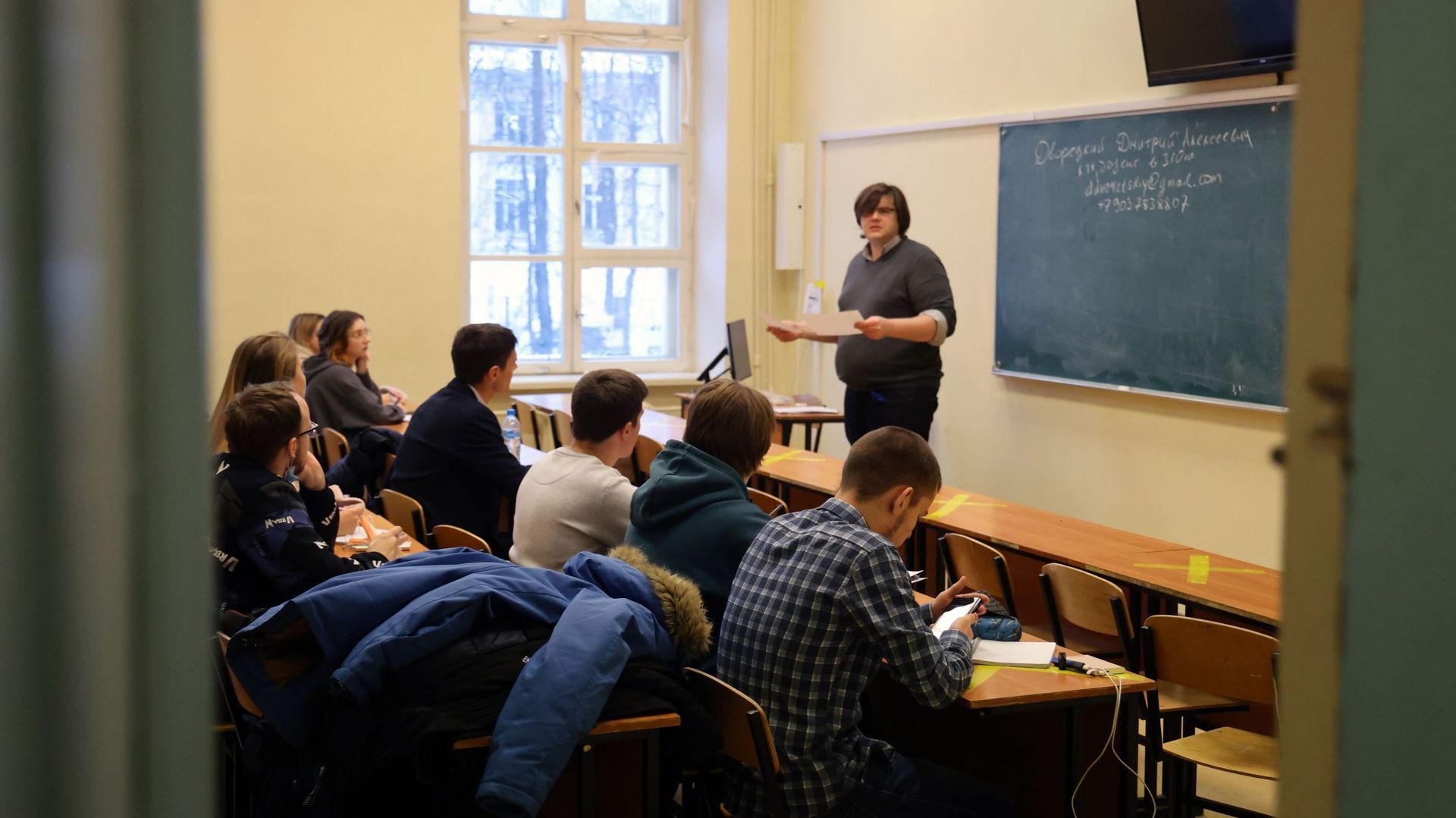 Image d’illustration : étudiants de l’Université technique d’État de Moscou Bauman en Russie, 8 février 2022.