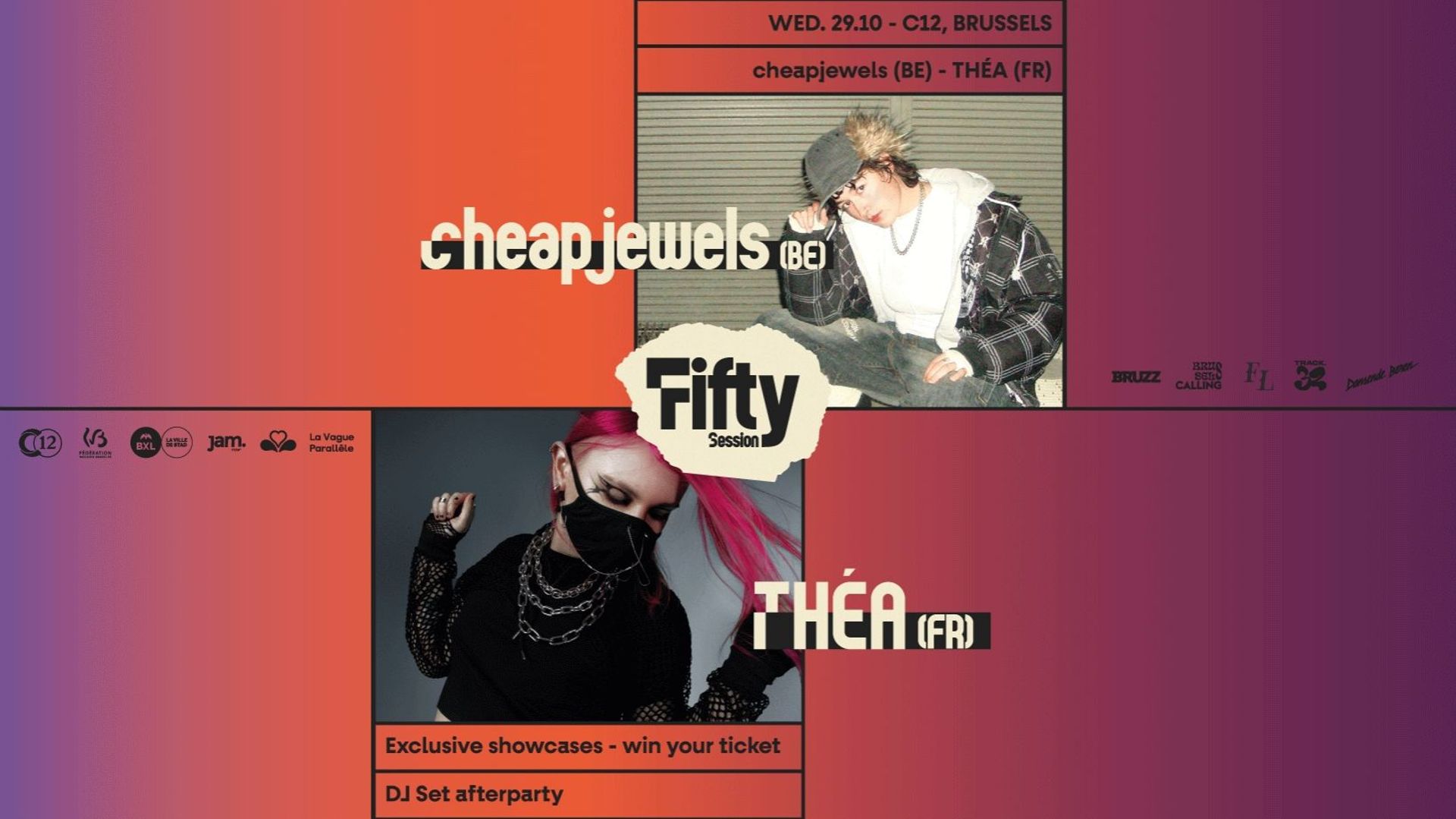 Gagne tes places pour THEA et Cheapjewels à la prochaine Fifty Session